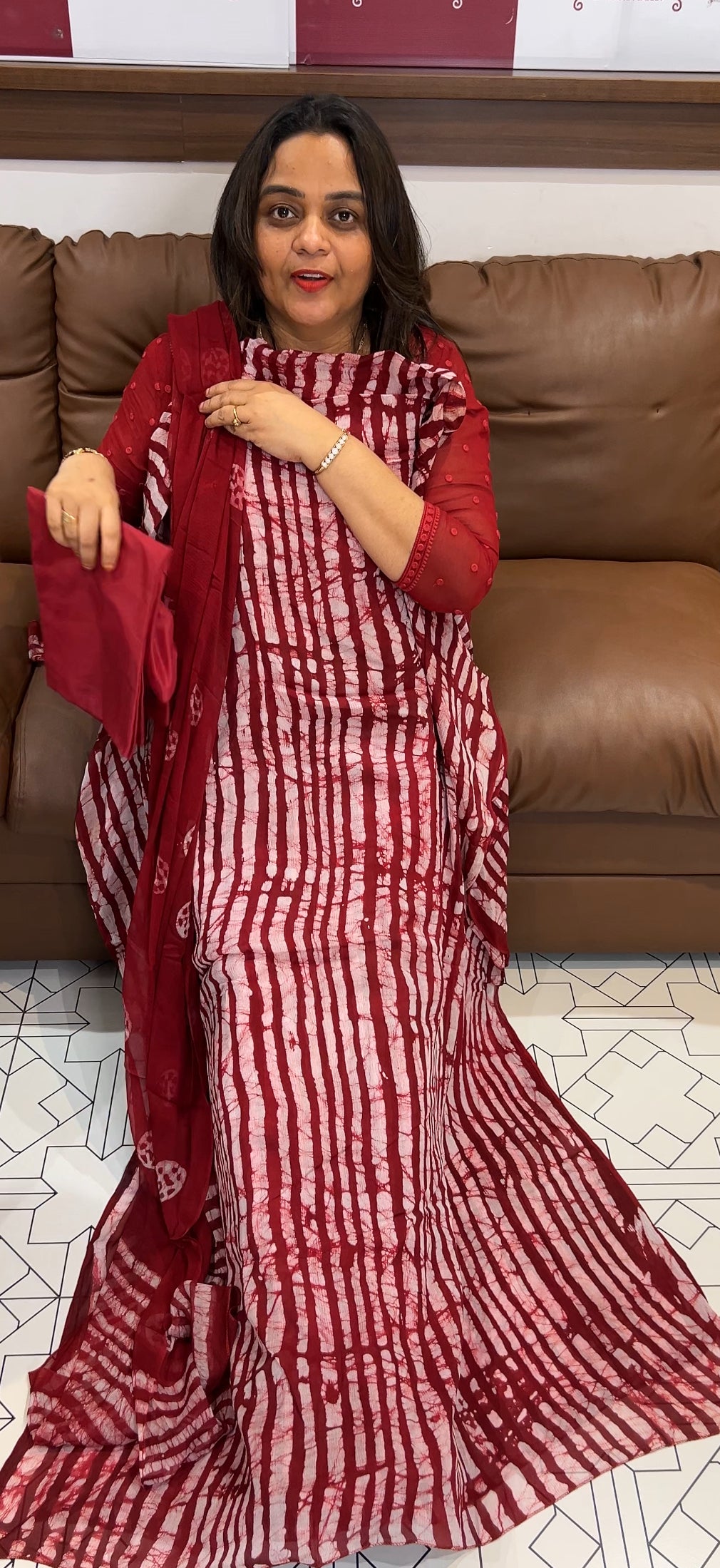 BATIK PRINTED UNSTITCHED SALWAR SUITS - IHA 22748