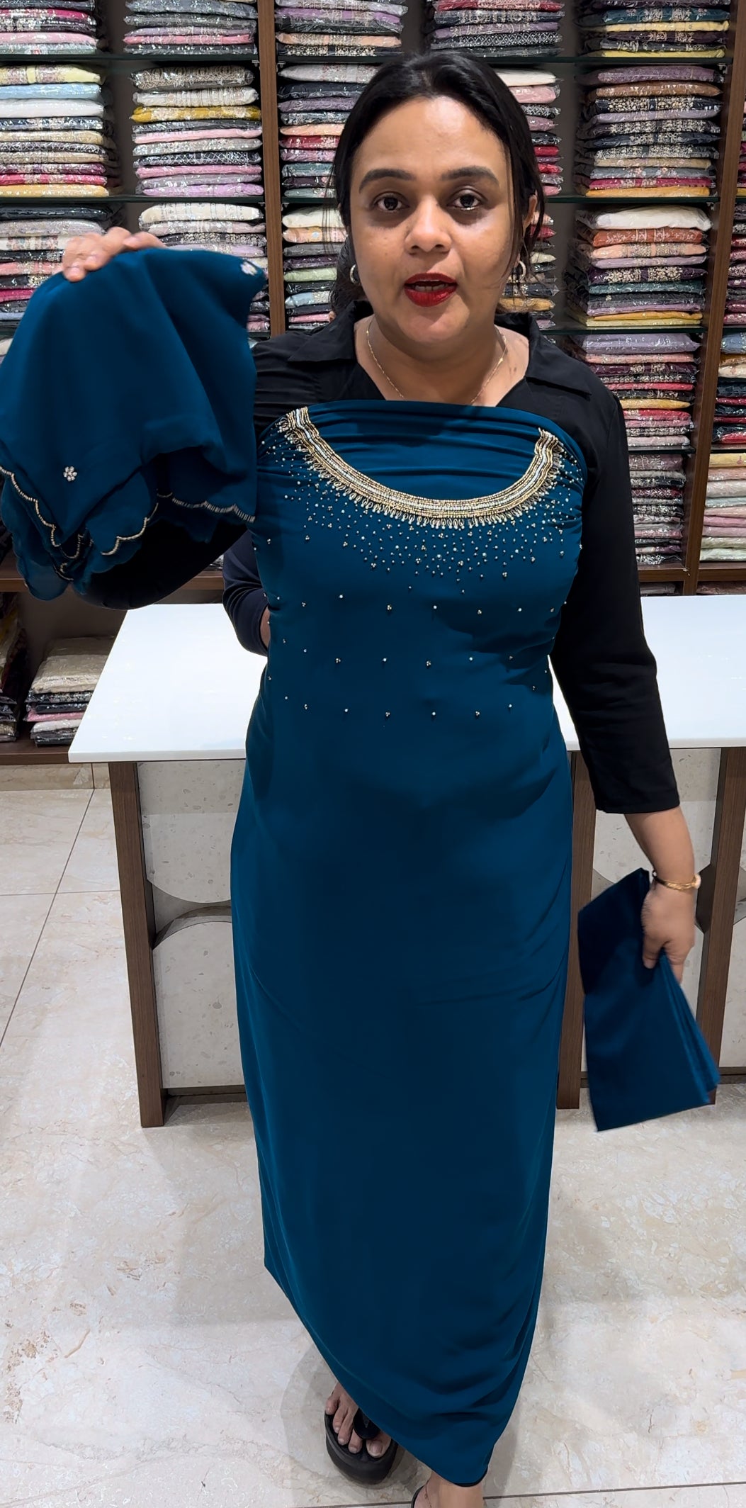 PREMIUM UNSTITCHED SALWAR SUITS - IHA 22876