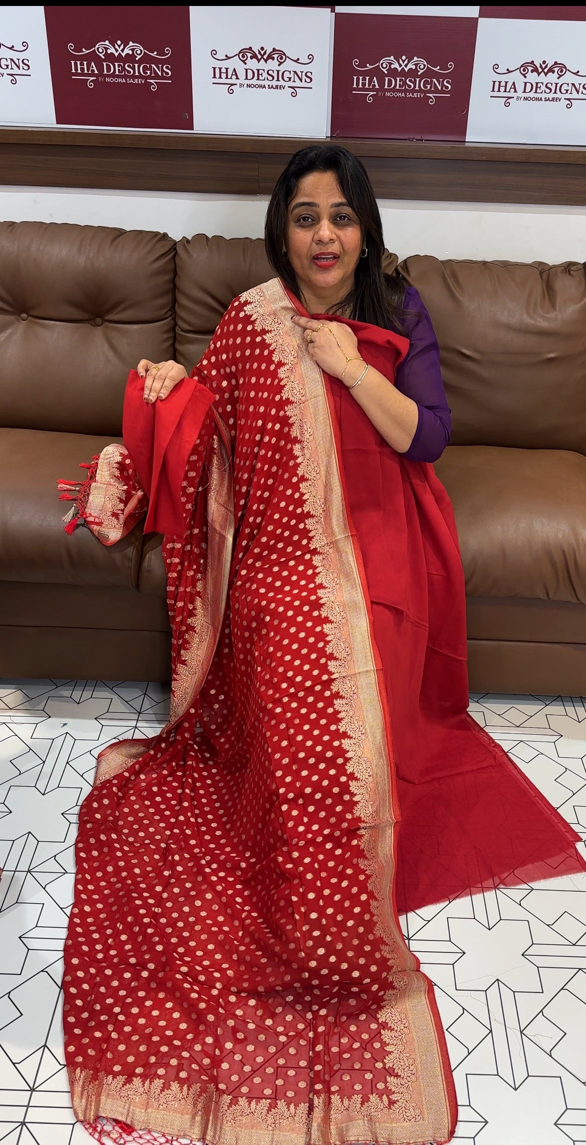 BANARASI UNSTITCHED SALWAR SUITS - IHA 24666