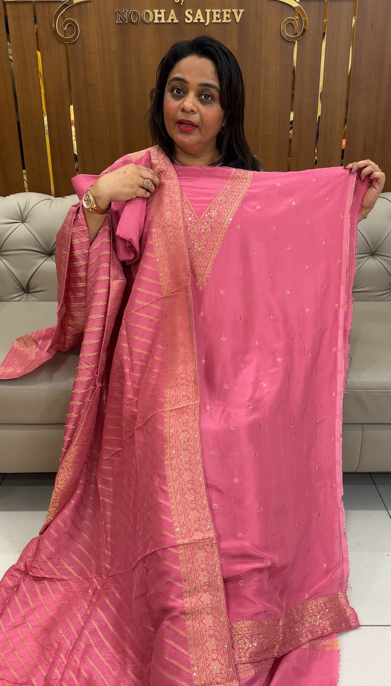 VISCOSE CRAPE UNSTITCHED SALWAR SUITS - IHA 25756