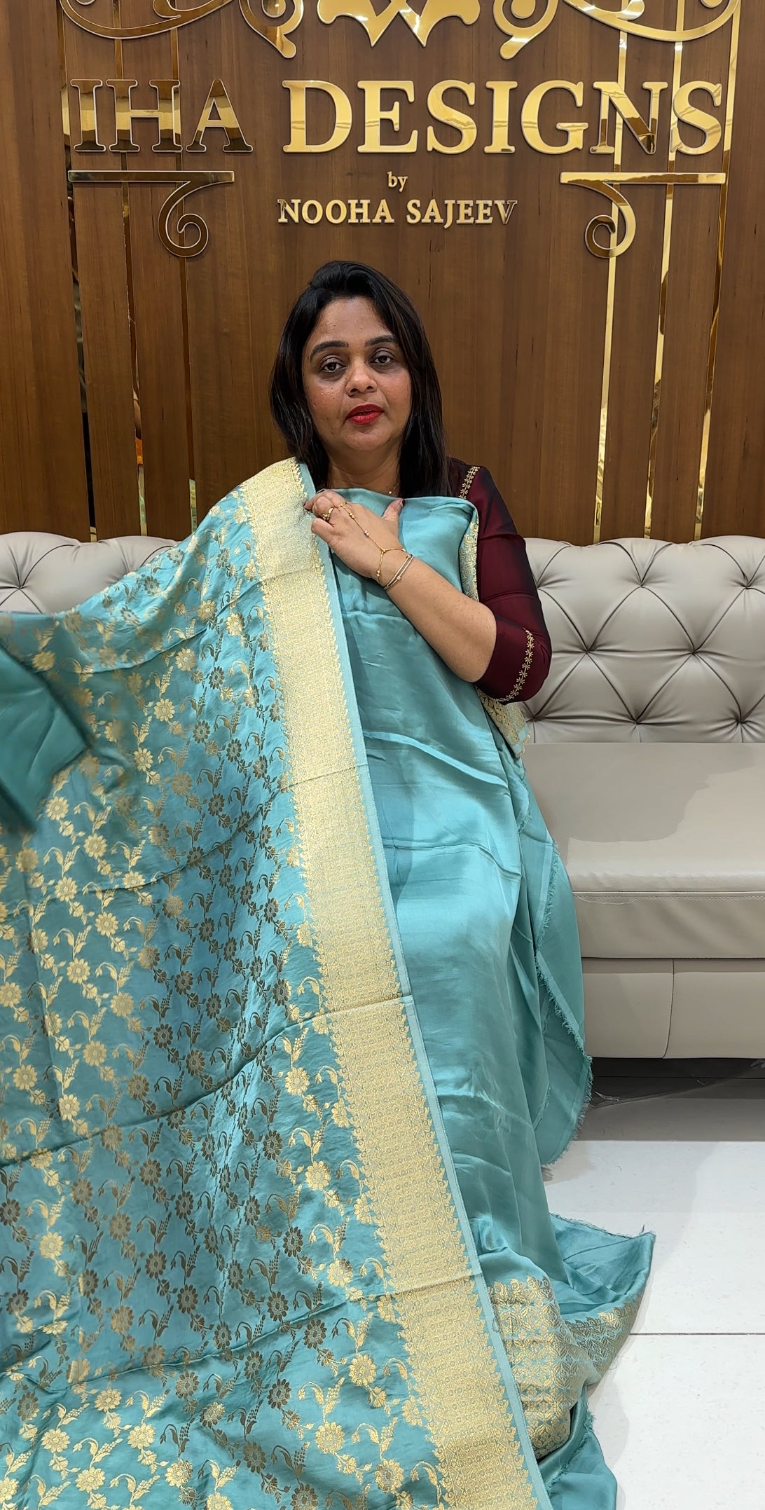 BANARASI UNSTITCHED SALWAR SUITS- IHA 24614