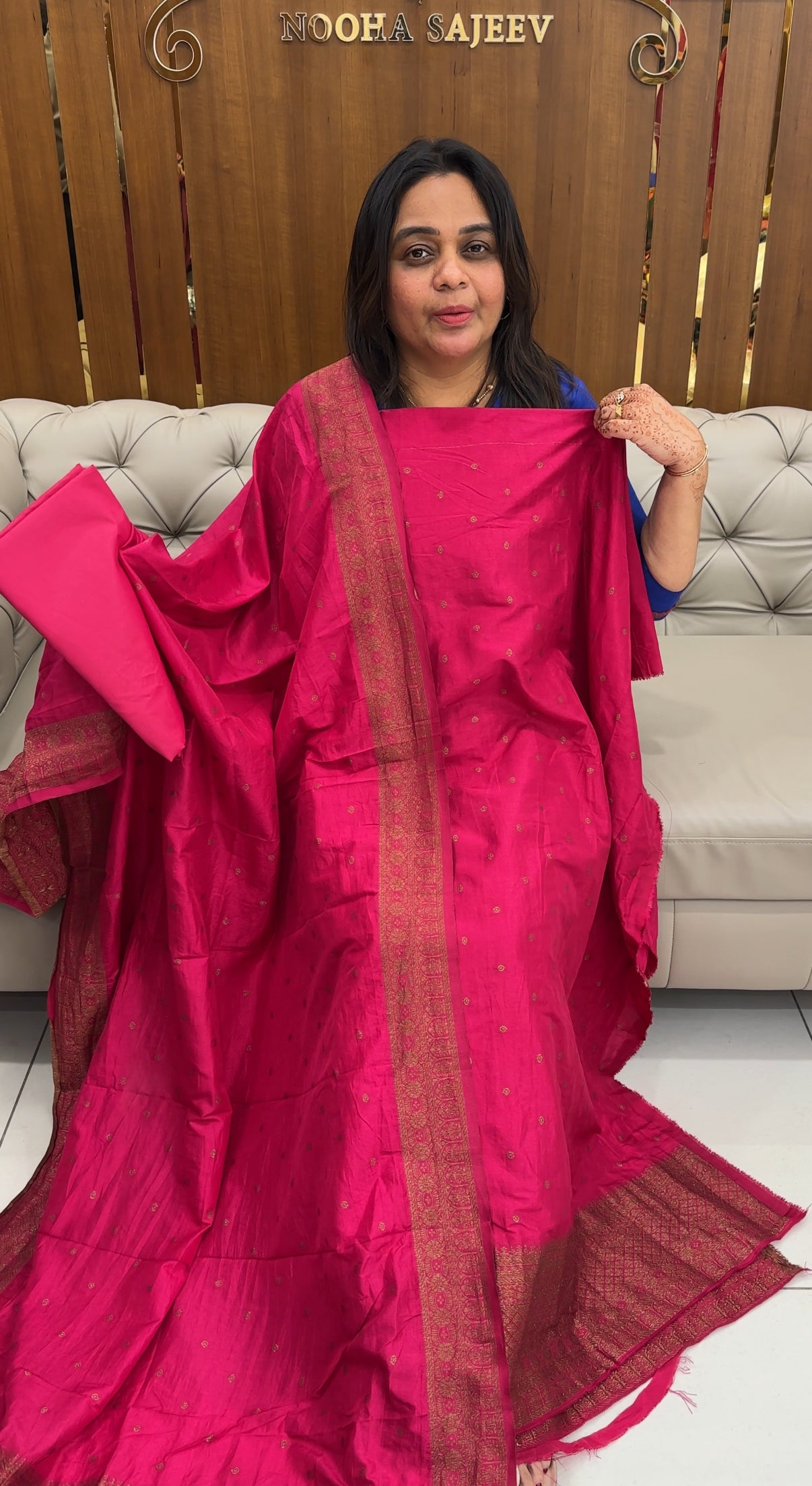 SEMI BANARASI UNSTITCHED SALWAR SUITS - IHA 27439