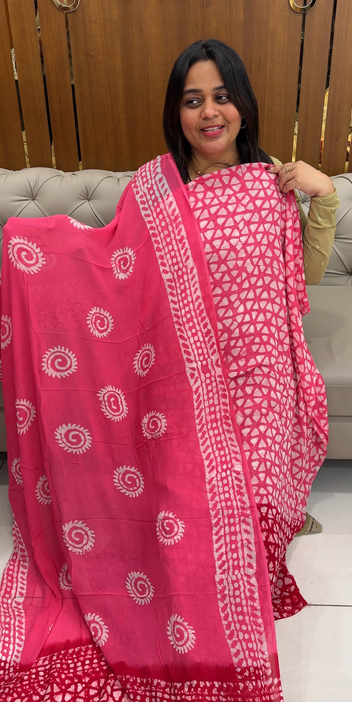 BATIK PRINTED UNSTITCHED SALWAR SUITS - IHA 27024