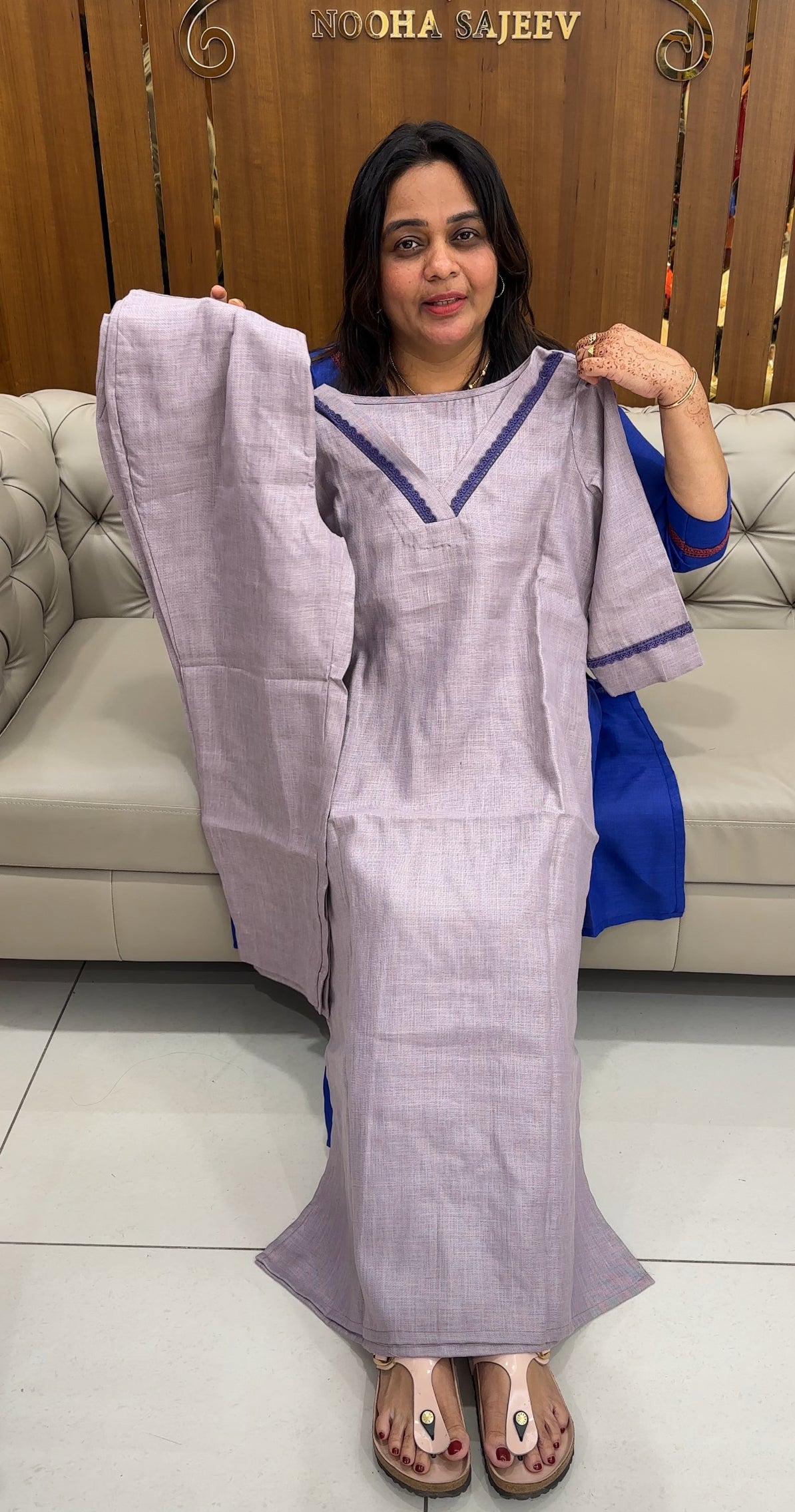 IHA'S IN-HOUSE LINEN CO-ORDS SETS - IHA 27413