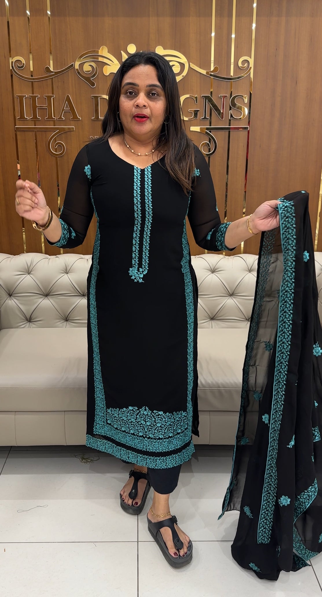 FORWARD GEORGETTE UNSTITCHED SALWAR SUITS - IHA 26354