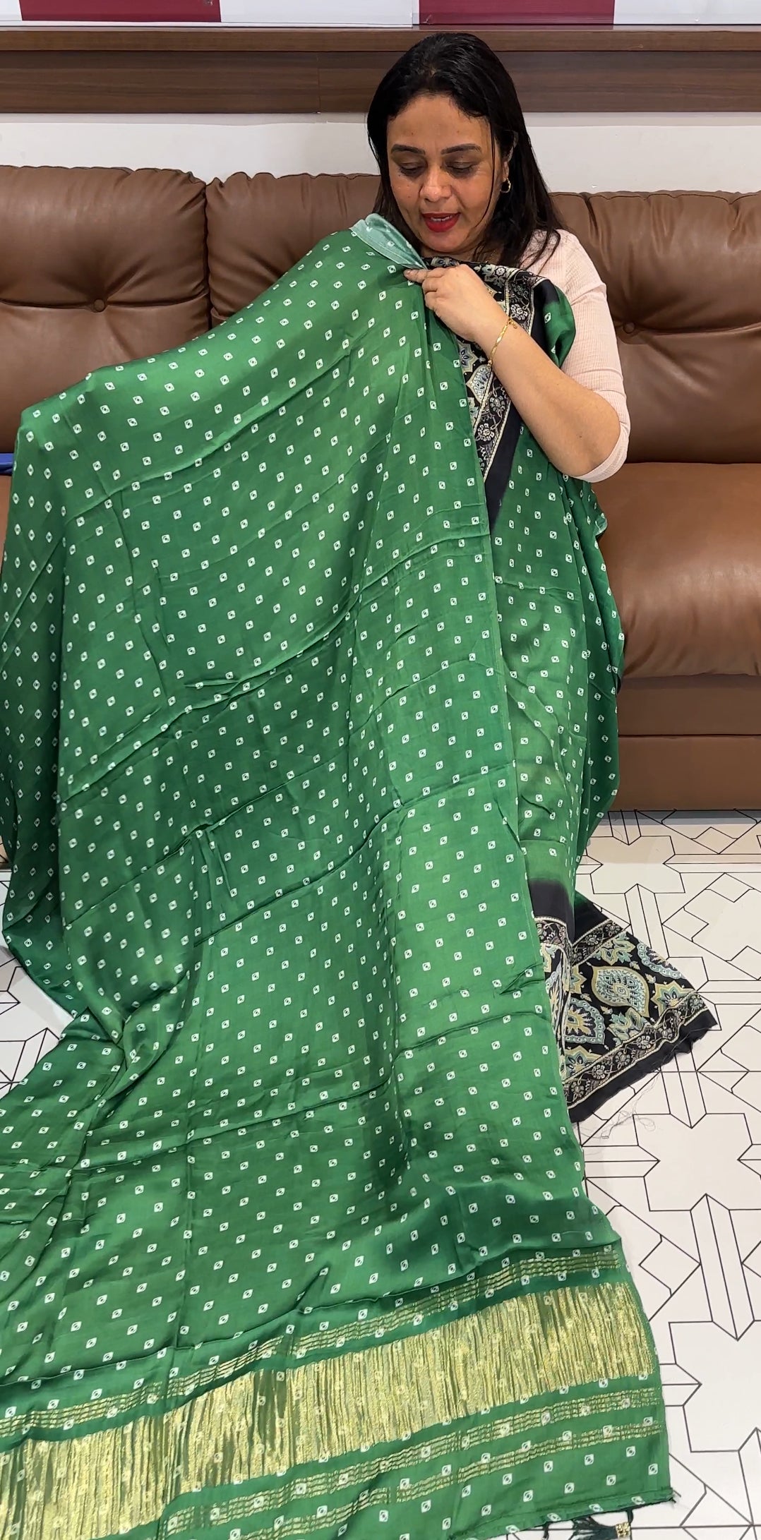 MODAL SILK UNSTITCHED SALWAR SUITS - IHA 20393