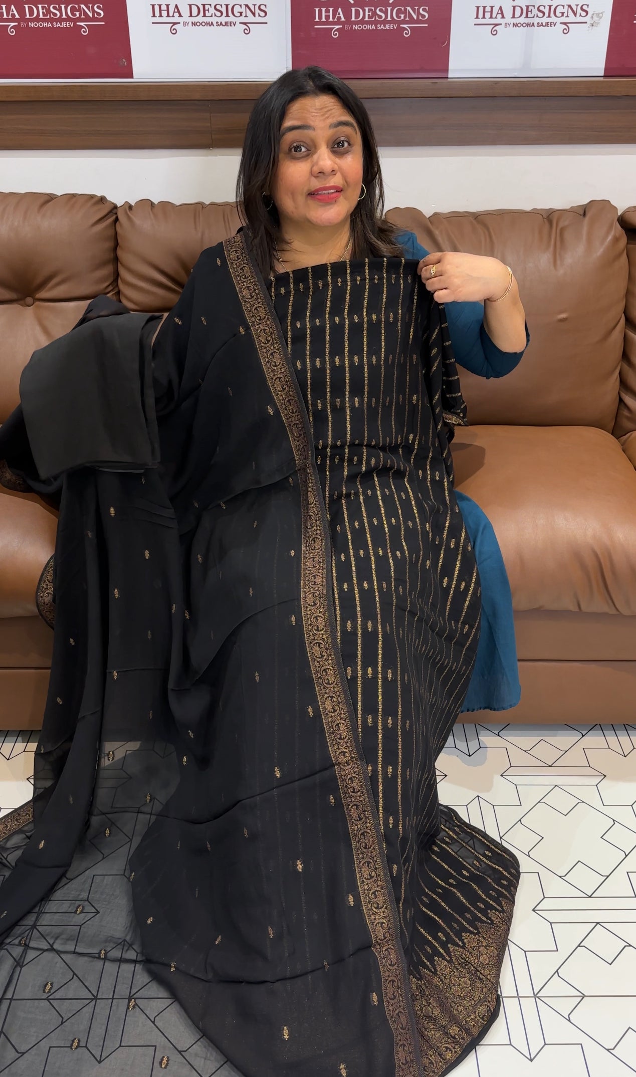 VISCOSE GEORGETTE UNSTITCHED SALWAR SUITS - IHA 27333