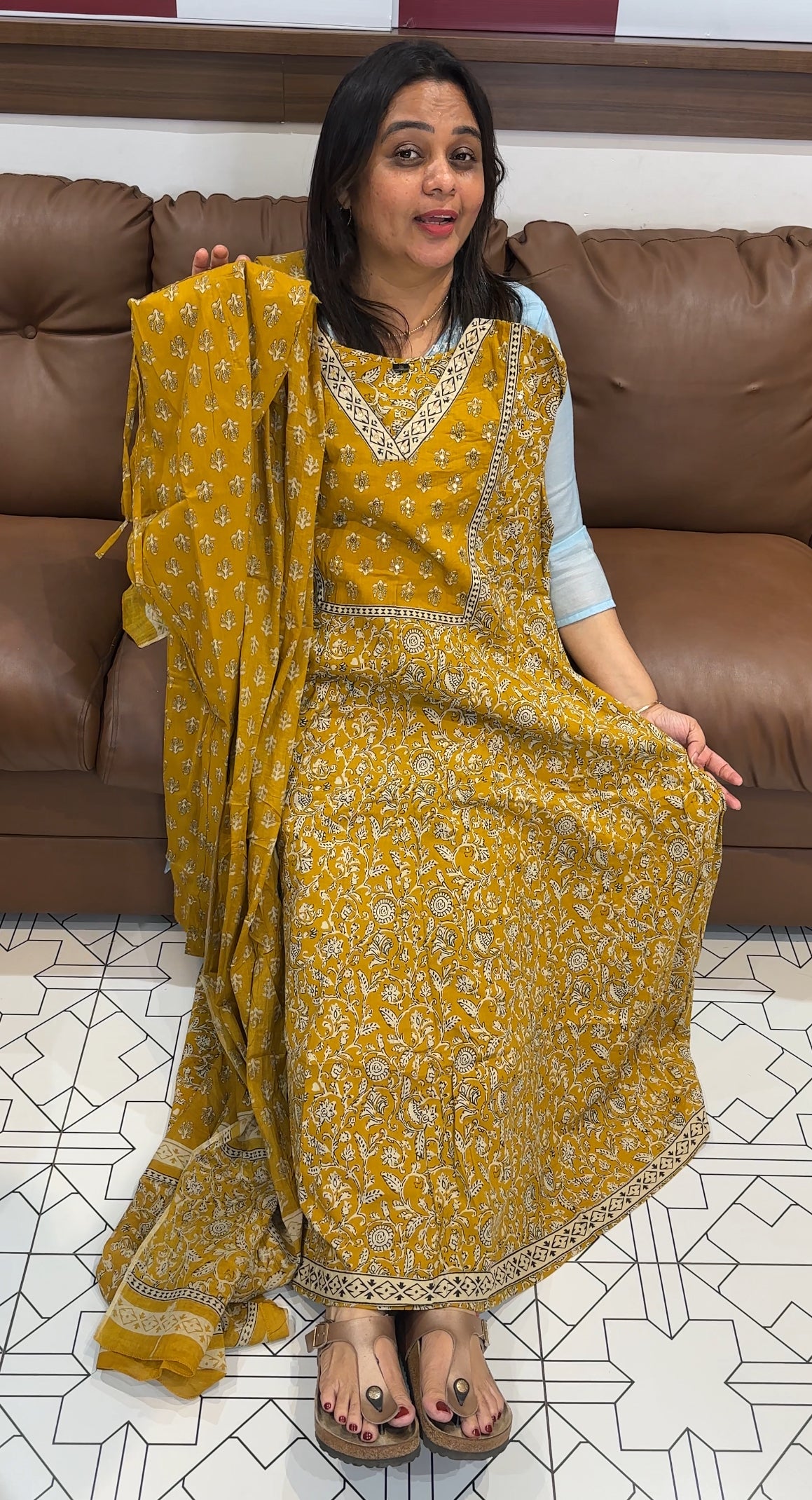 COTTON TOP, BOTTOM AND DUPATTA - IHA 27337