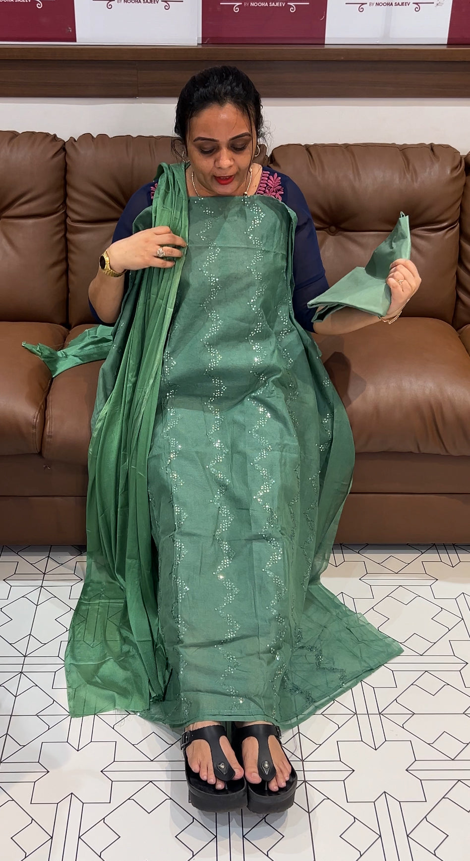 NET KOTA UNSTITCHED SALWAR SUITS - IHA 22223