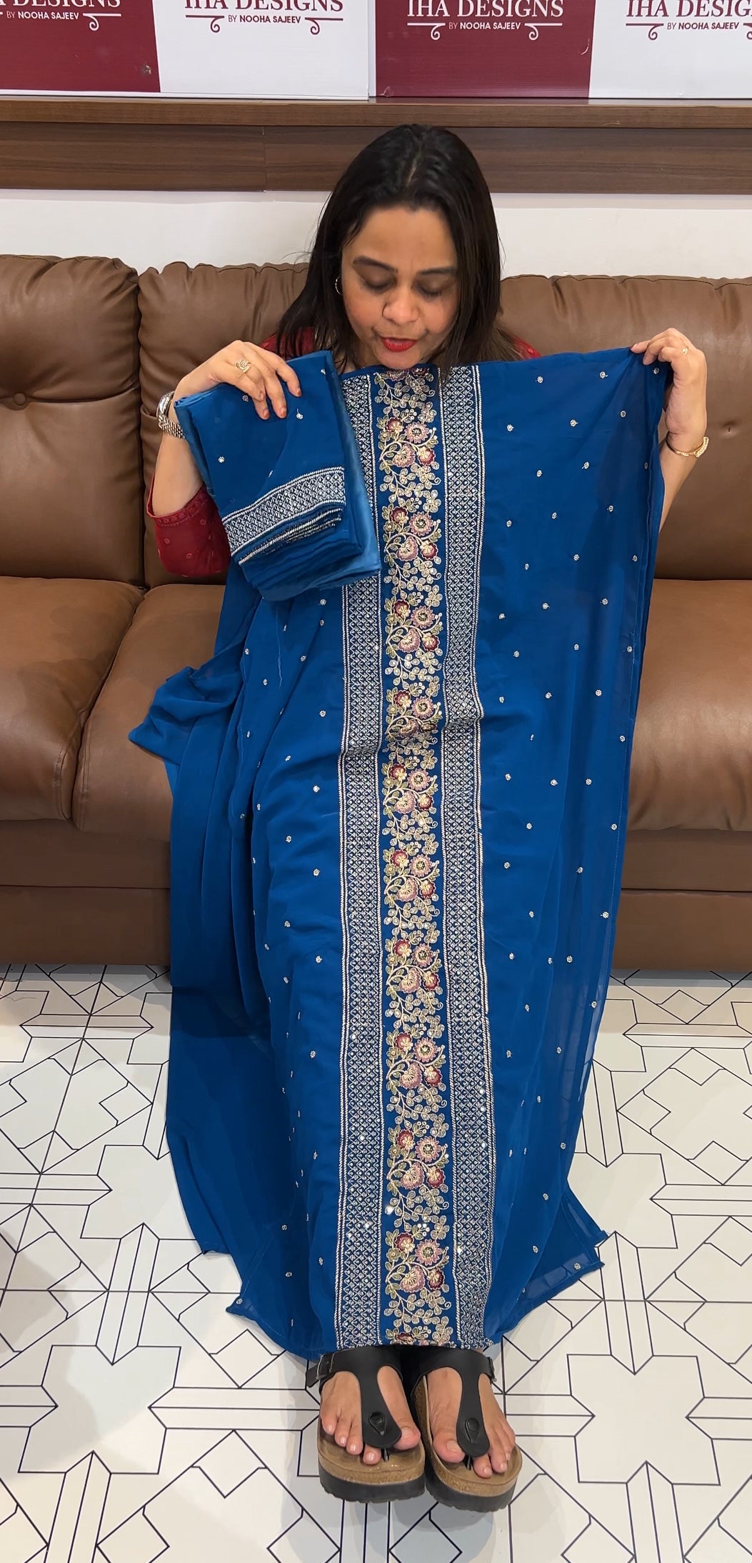 FAUX GEORGETTE UNSTITCHED SALWAR SUITS - IHA 22838