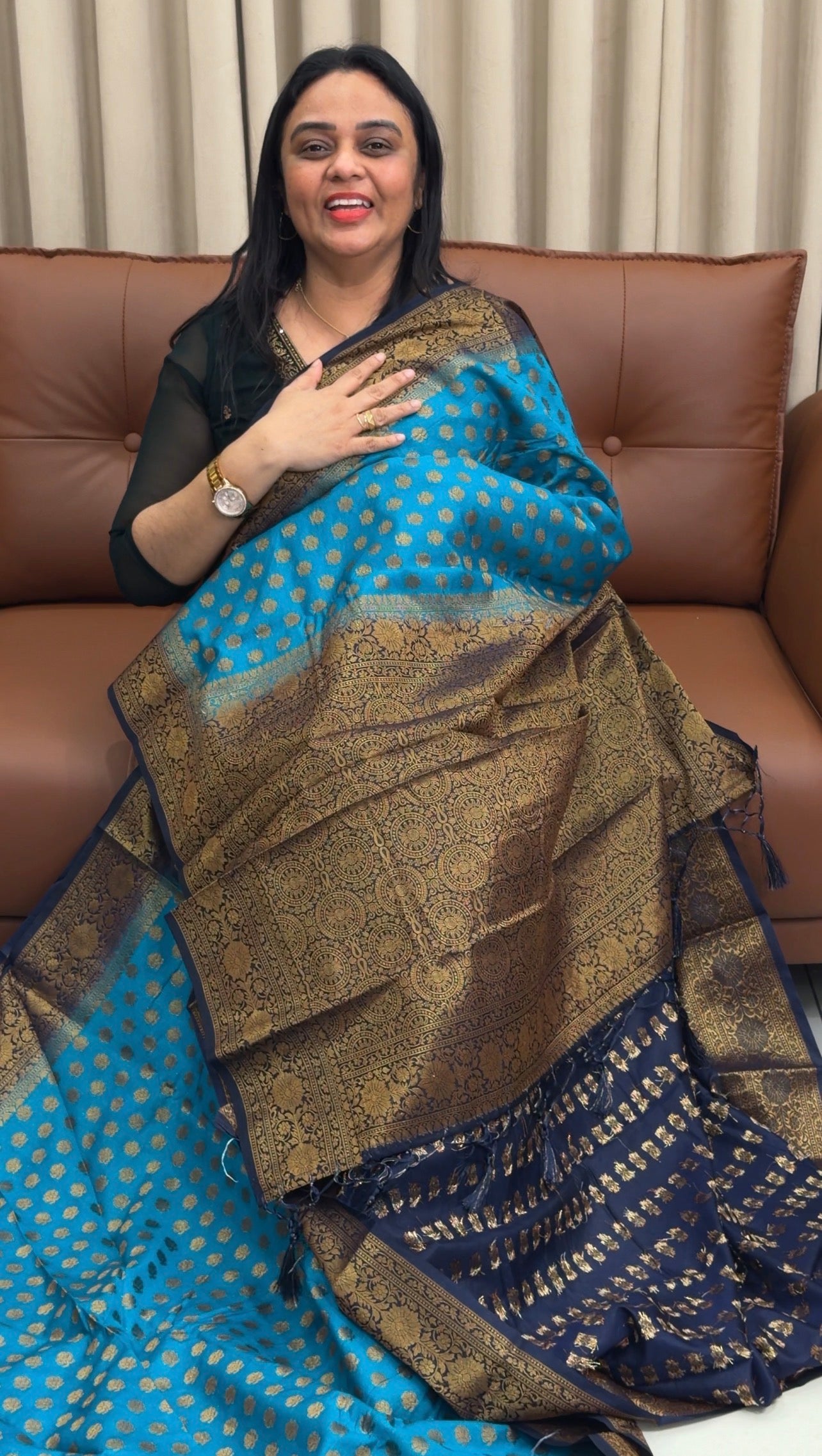 SEMI BANARASI SAREES - IHA 33591