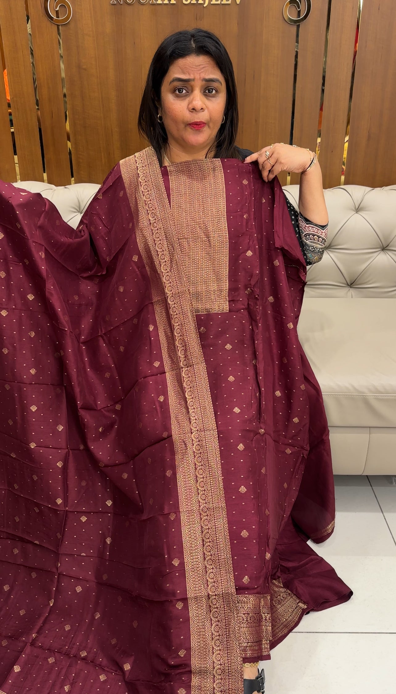 DOLA BANARASI UNSTITCHED SALWAR SUITS - IHA 25986