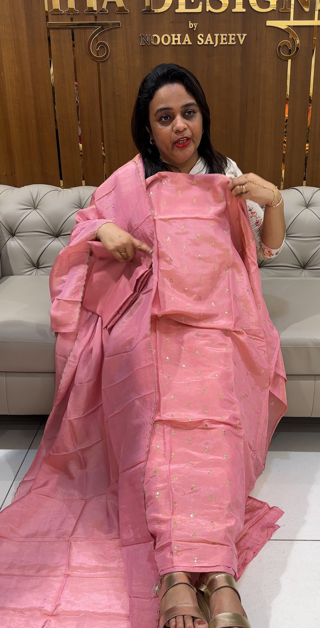 TISSUE BANARASI UNSTITCHED SALWAR SUITS - IHA 25098
