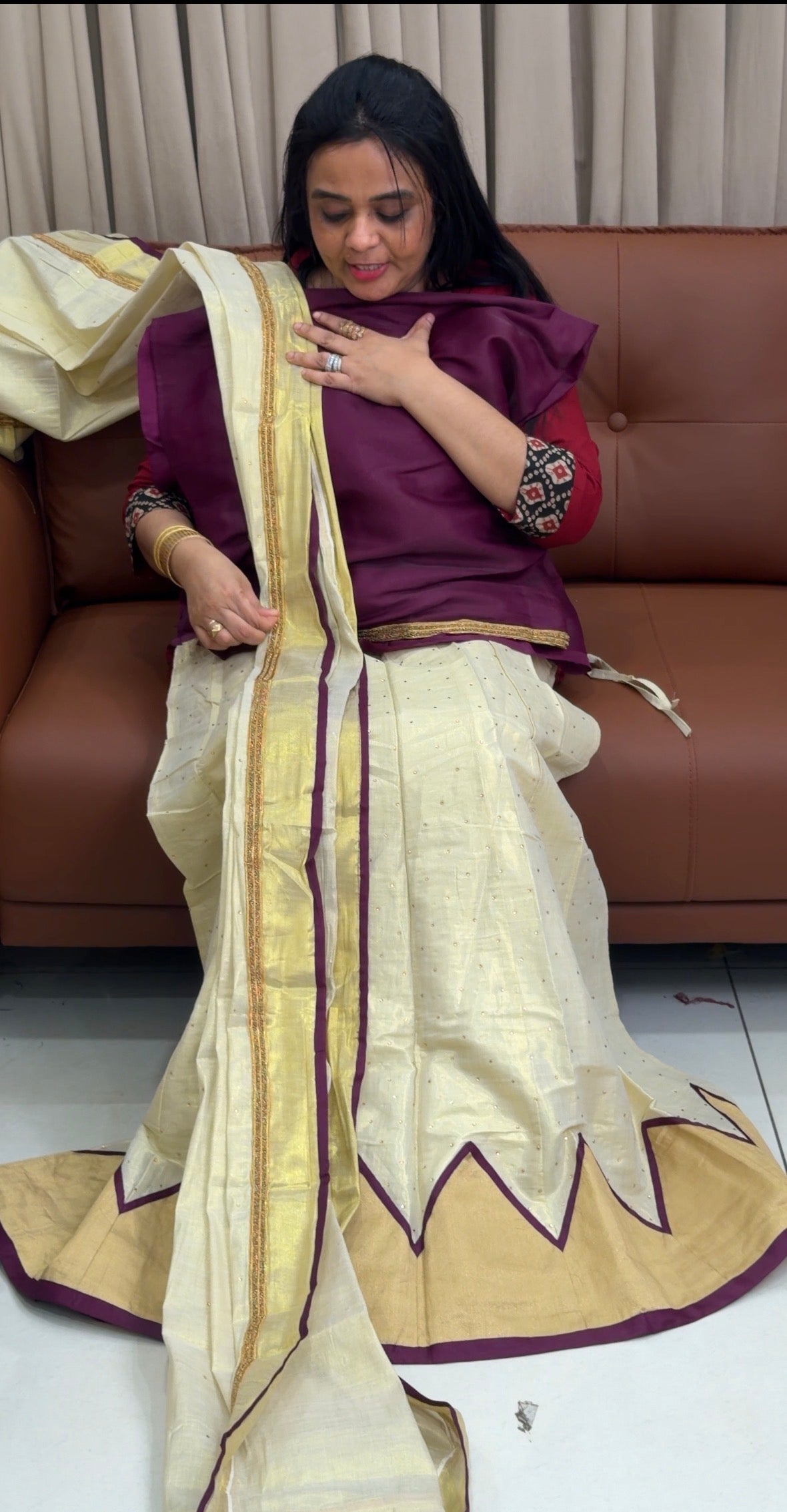 SEMI STITCHED DHAVANI SETS - IHA 34961