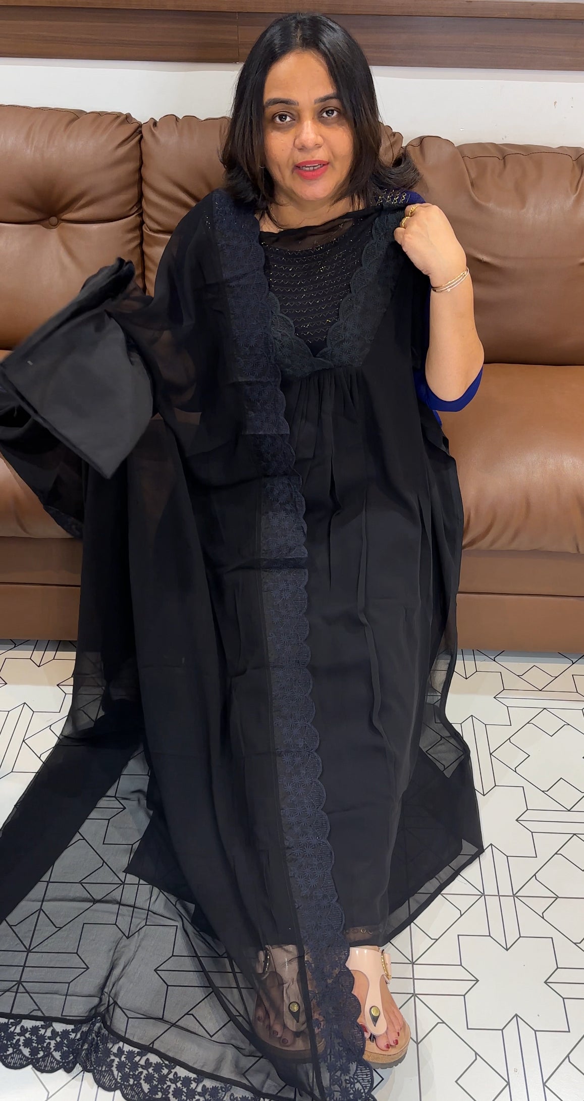 FAUX GEORGETTE UNSTITCHED SALWAR SUITS - IHA 28138