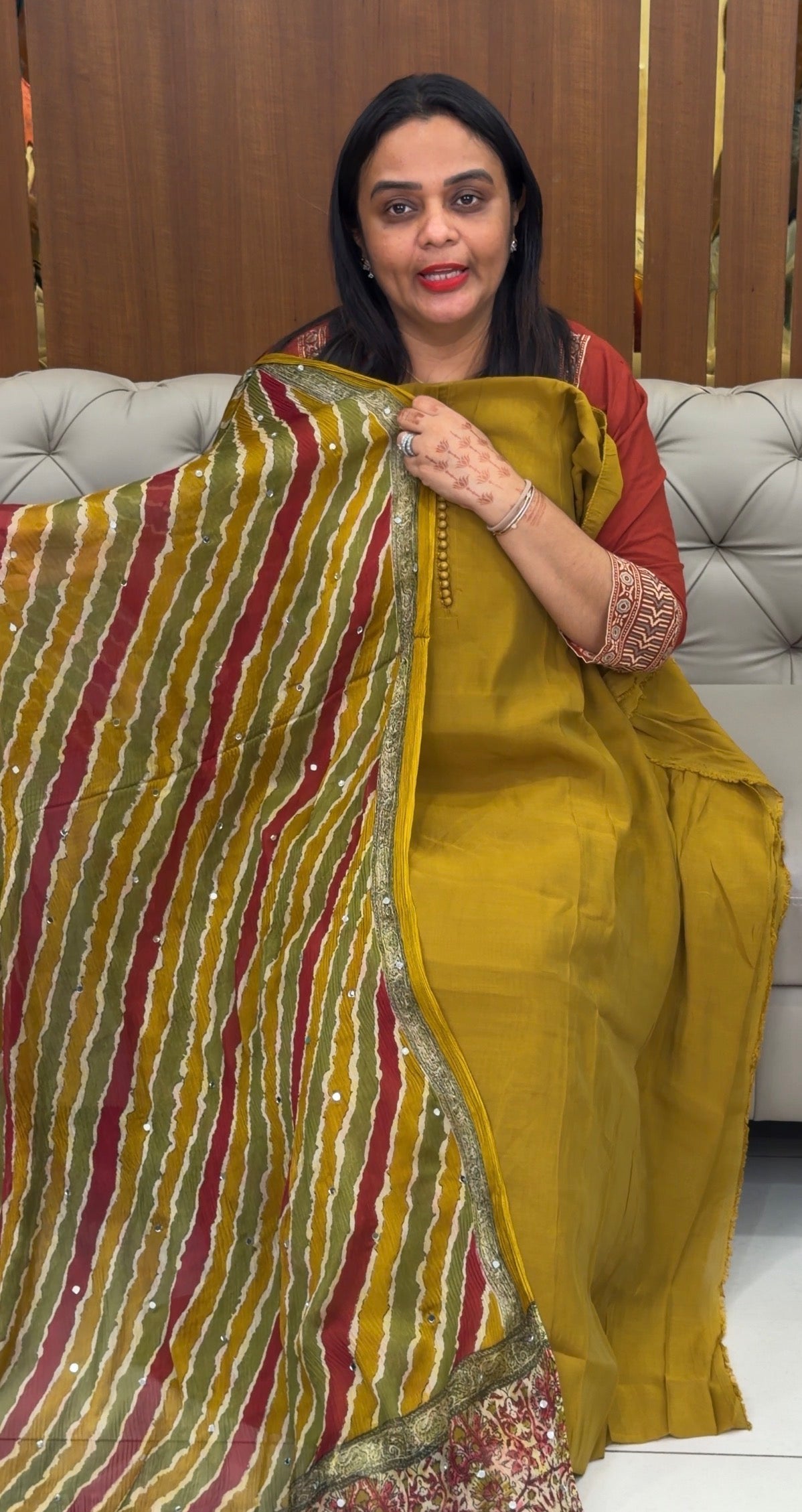 MUL CHANDERI UNSTITCHED SALWAR SUITS - IHA 31913