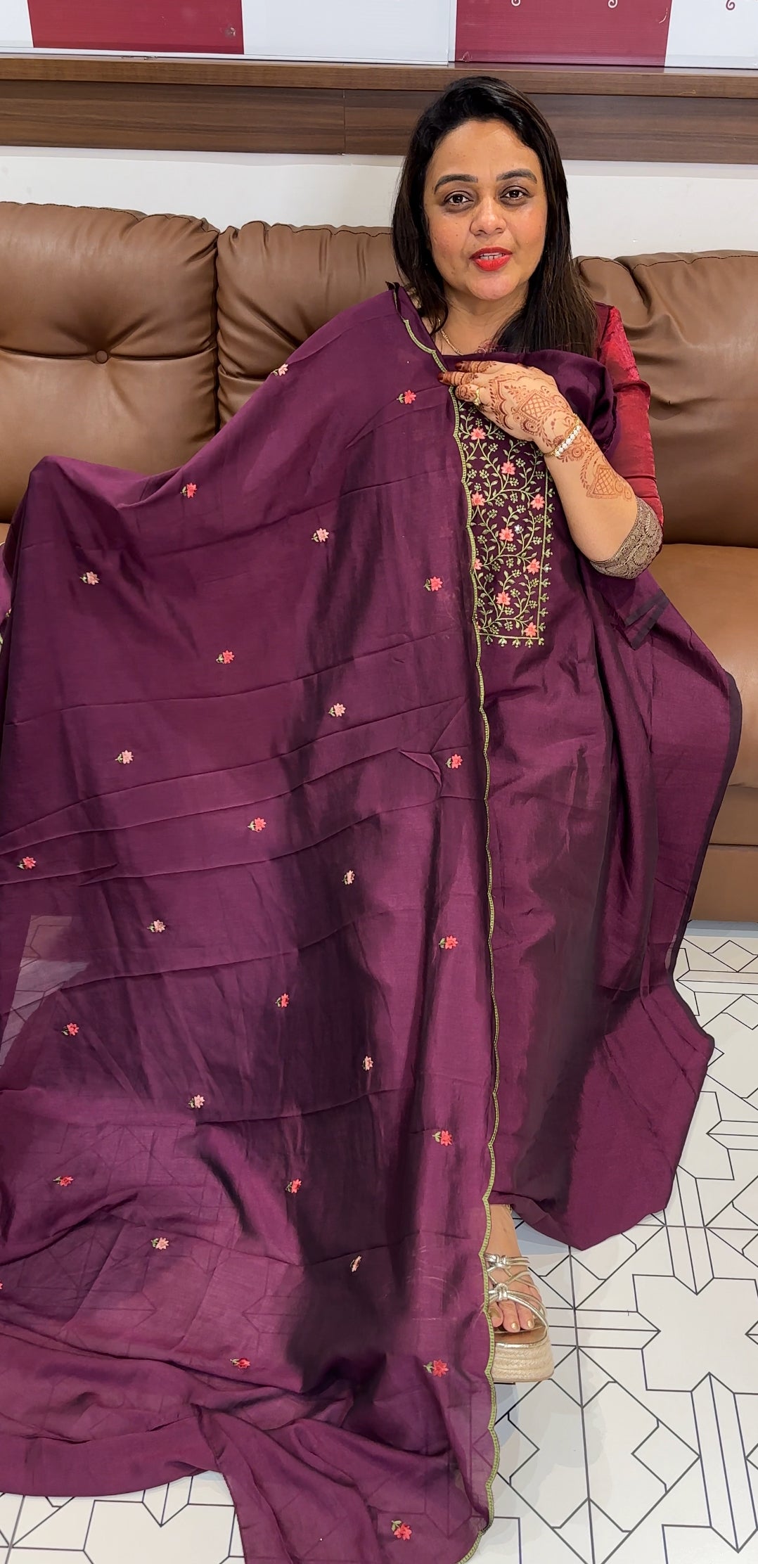 SEMI SILK UNSTITCHED SALWAR SUITS - IHA 24390