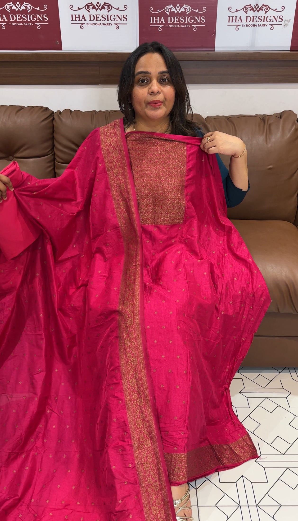 BANARASI UNSTITCHED SALWAR SUITS - IHA 27194