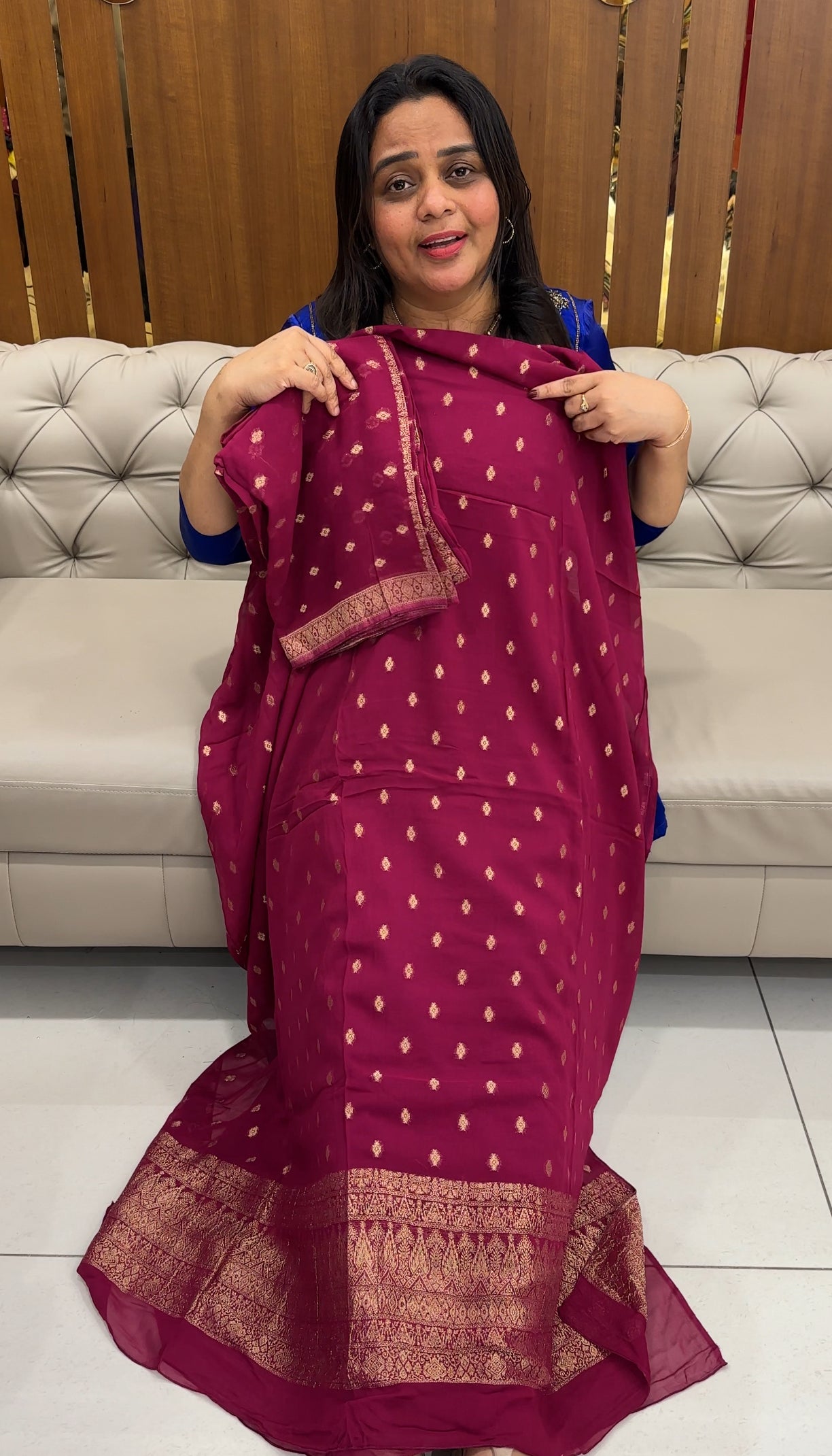 BANARASI UNSTITCHED SALWAR SUITS - IHA 27108