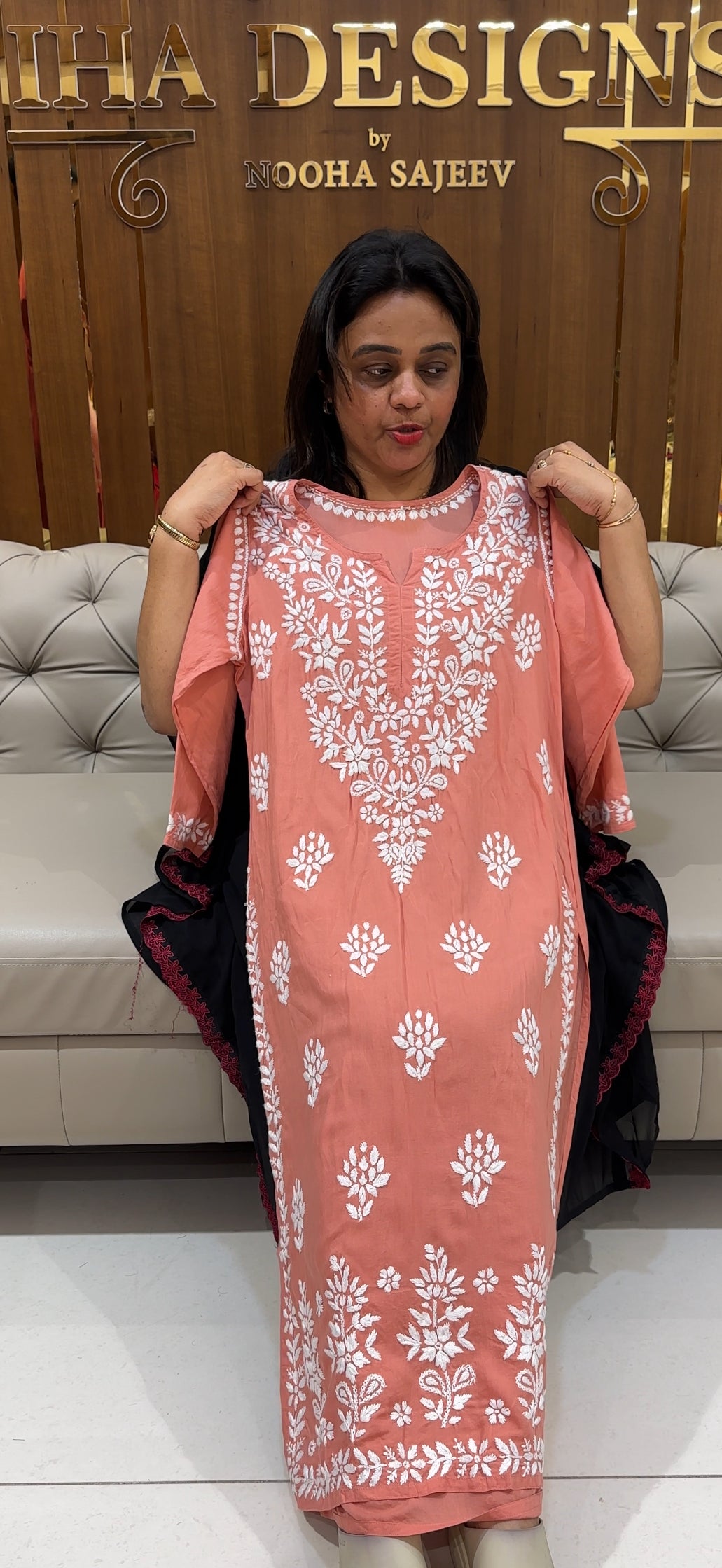 LUCKNOWI CHIKANKARI TOPS - IHA 24882