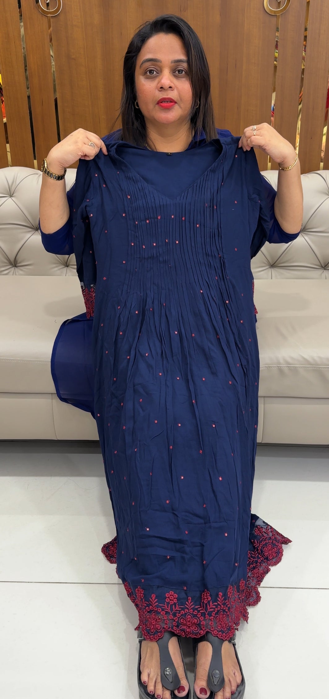 WRINKLE RYON ALINE TOPS - IHA 25860