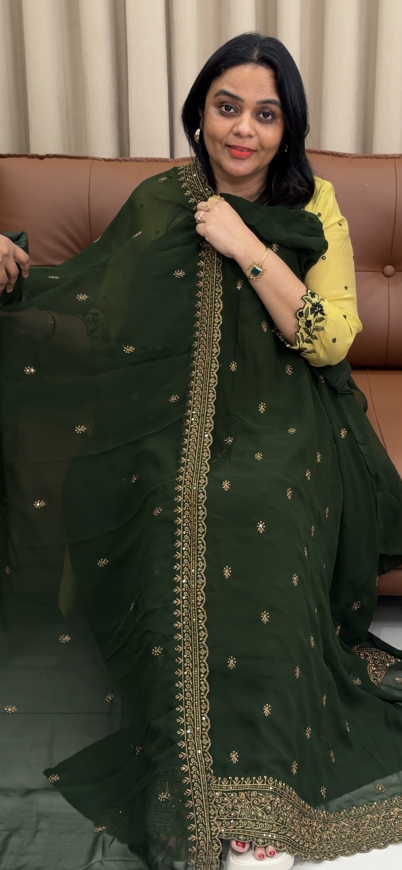 FAUX GEORGETTE UNSTITCHED SALWAR SUITS - IHA 33559