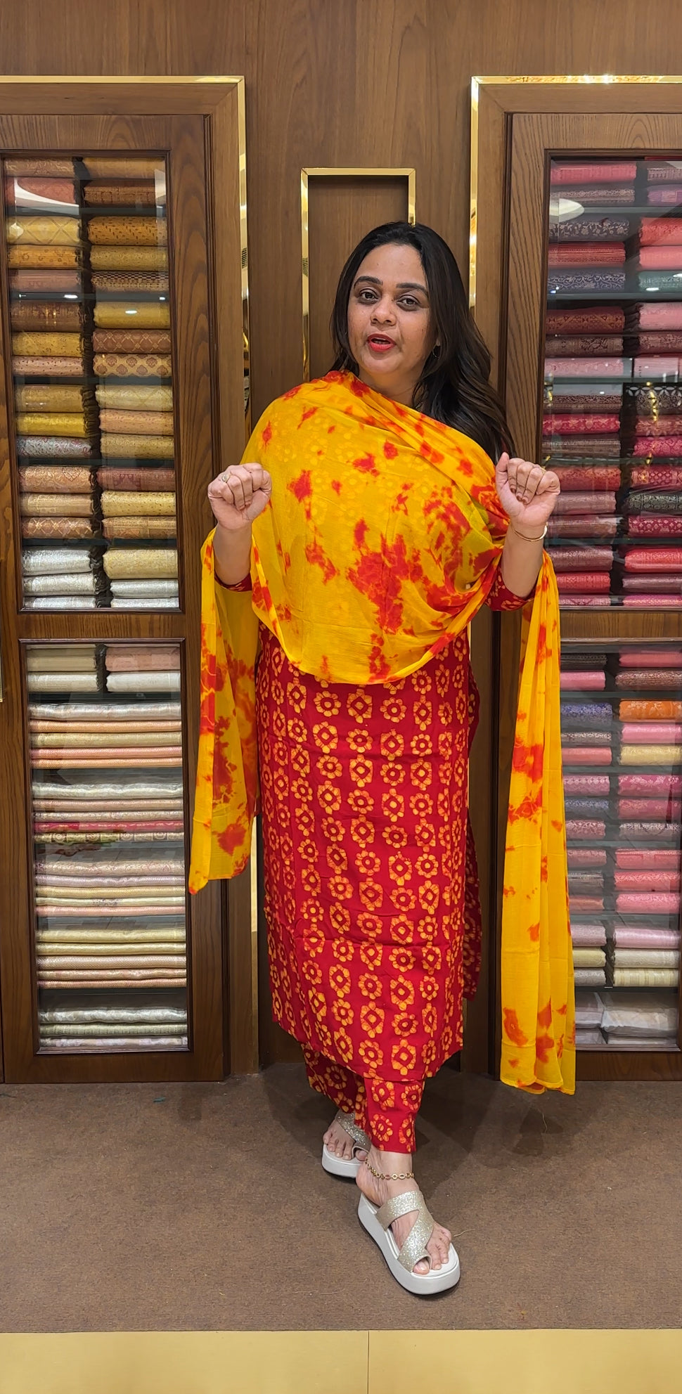 FORWARD BATIK PRINTED TOP,BOTTOM AND DUPATTA- IHA 22690