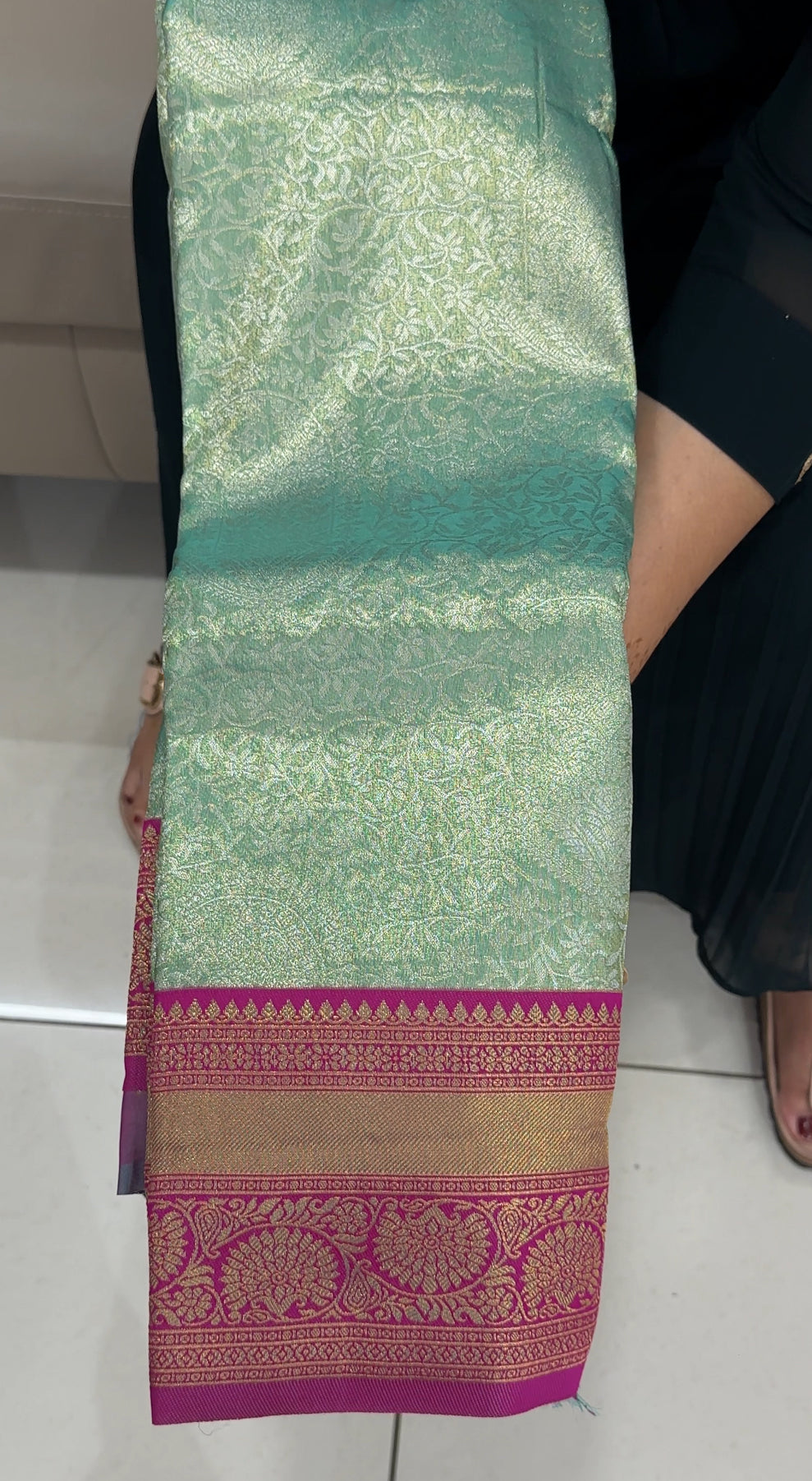 TISSUE BROCADE SAREES - IHA 27424