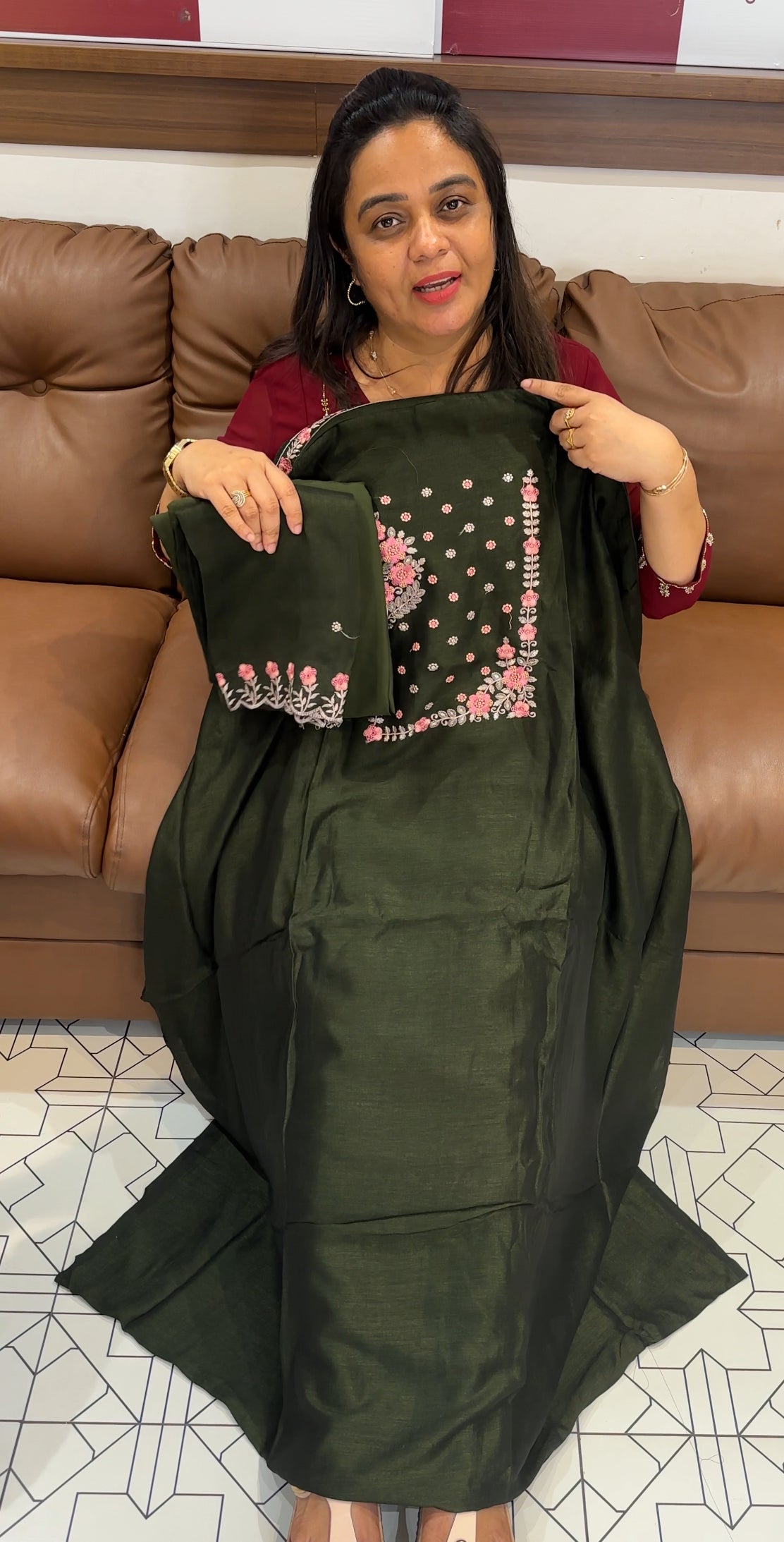 SEMI RAW SILK UNSTITCHED SALWAR SUITS - IHA 28039