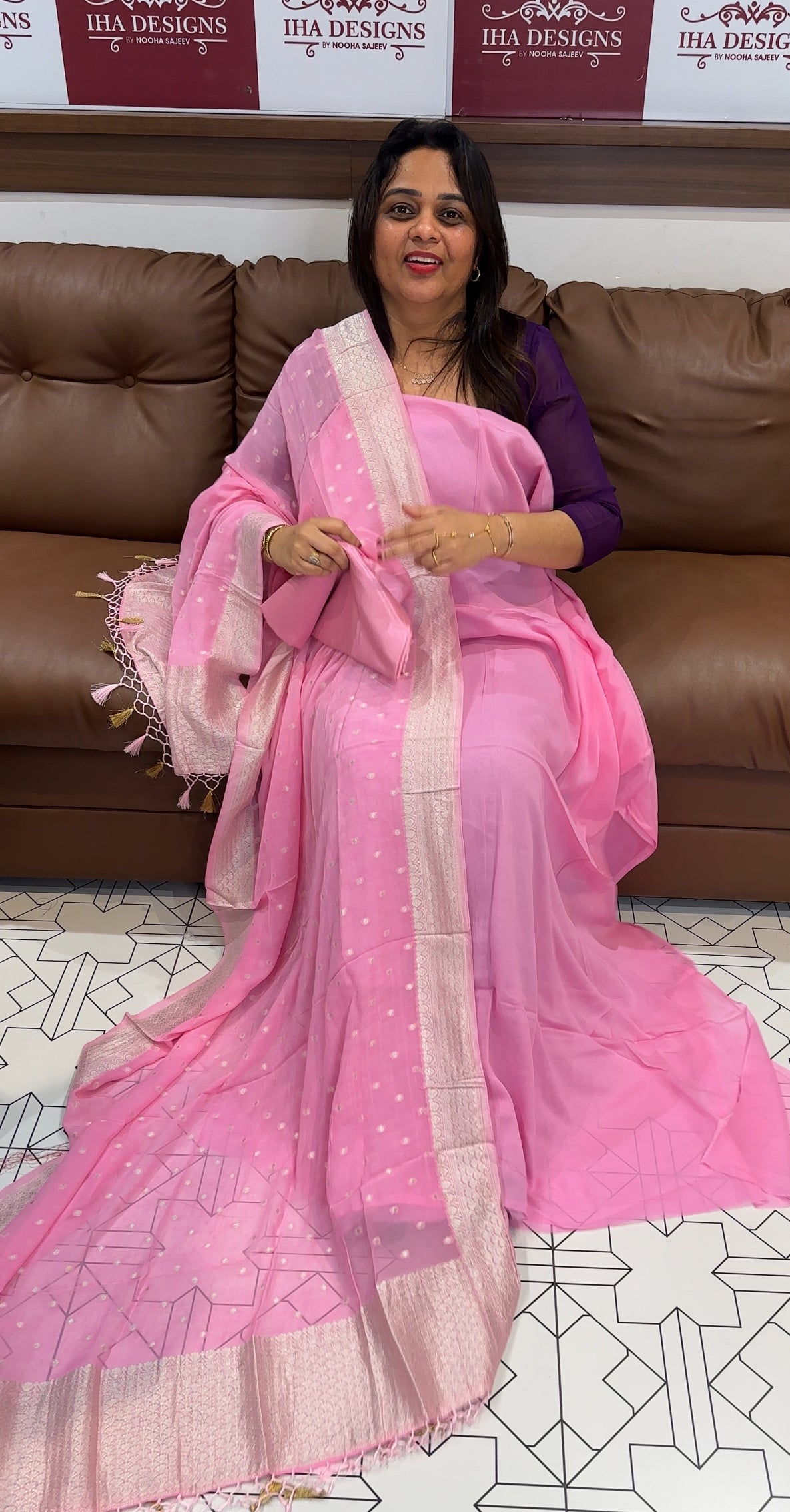 BANARASI UNSTITCHED SALWAR SUITS - IHA 24666