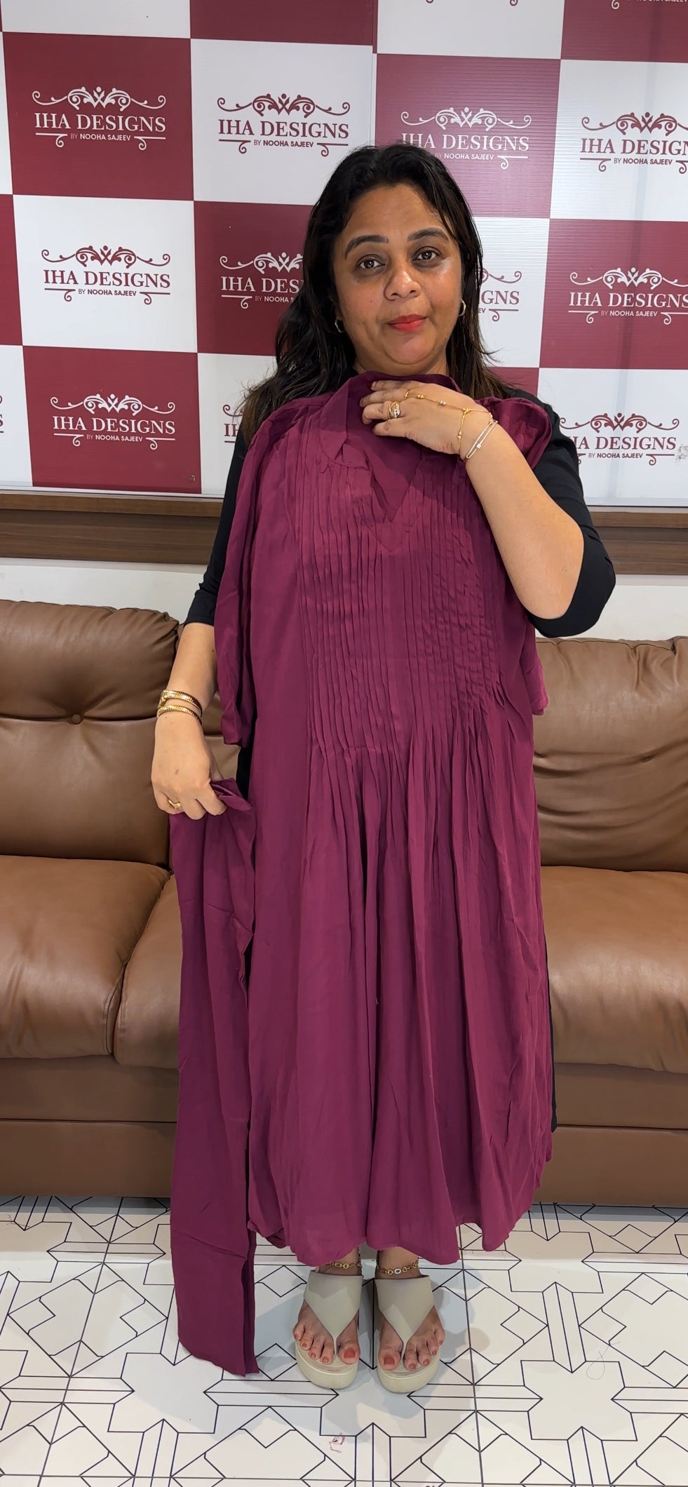 CRUSHED RAYON TOP AND BOTTOM - IHA 24748