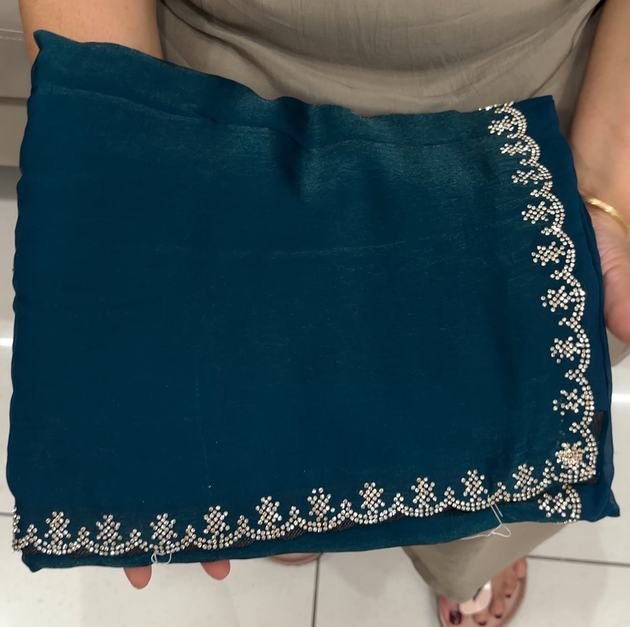 VELVET ORGANZA SAREES - IHA 27046