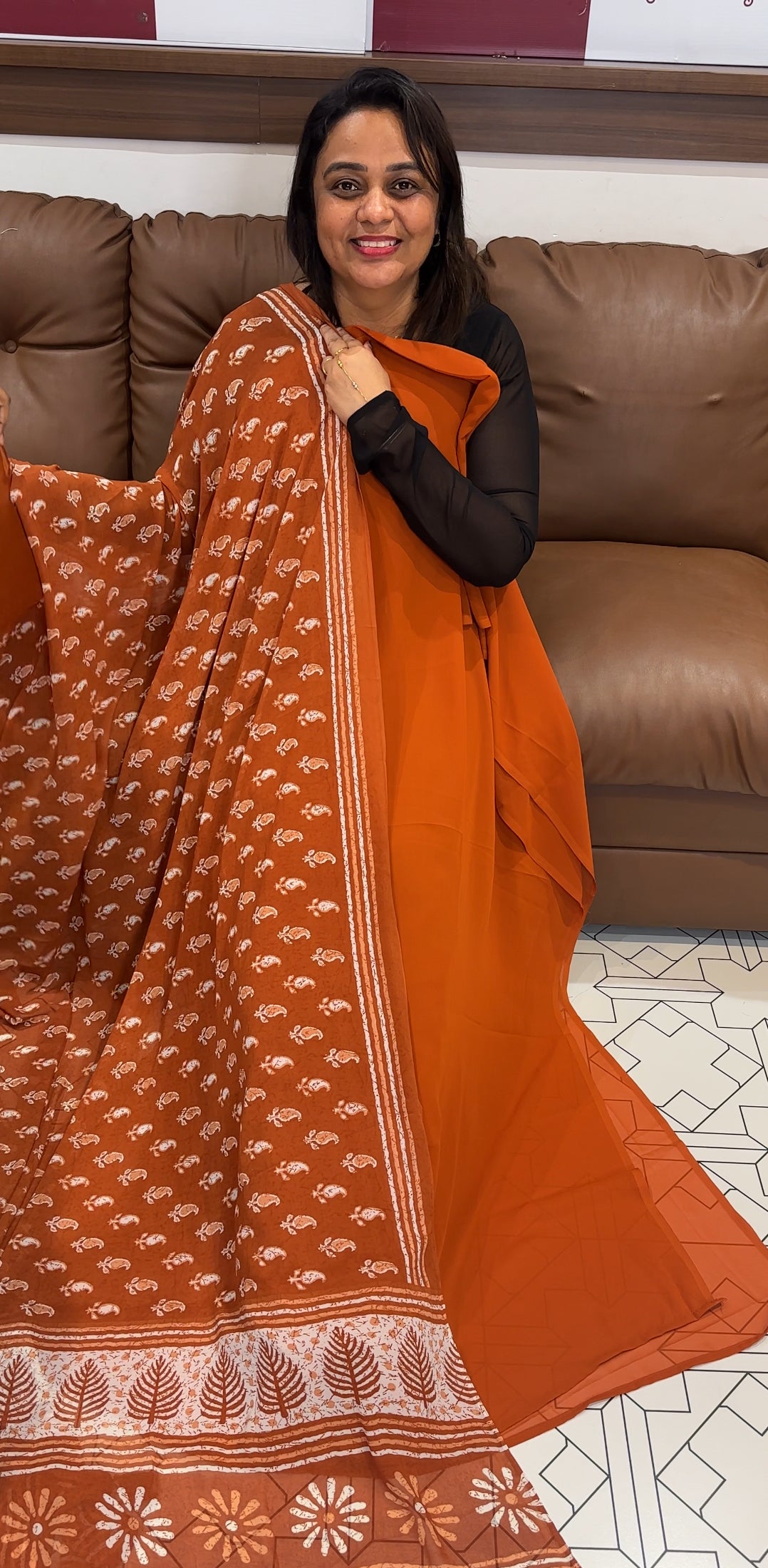 FAUX GEORGETTE UNSTITCHED SALSWAR SUITS - IHA 24697