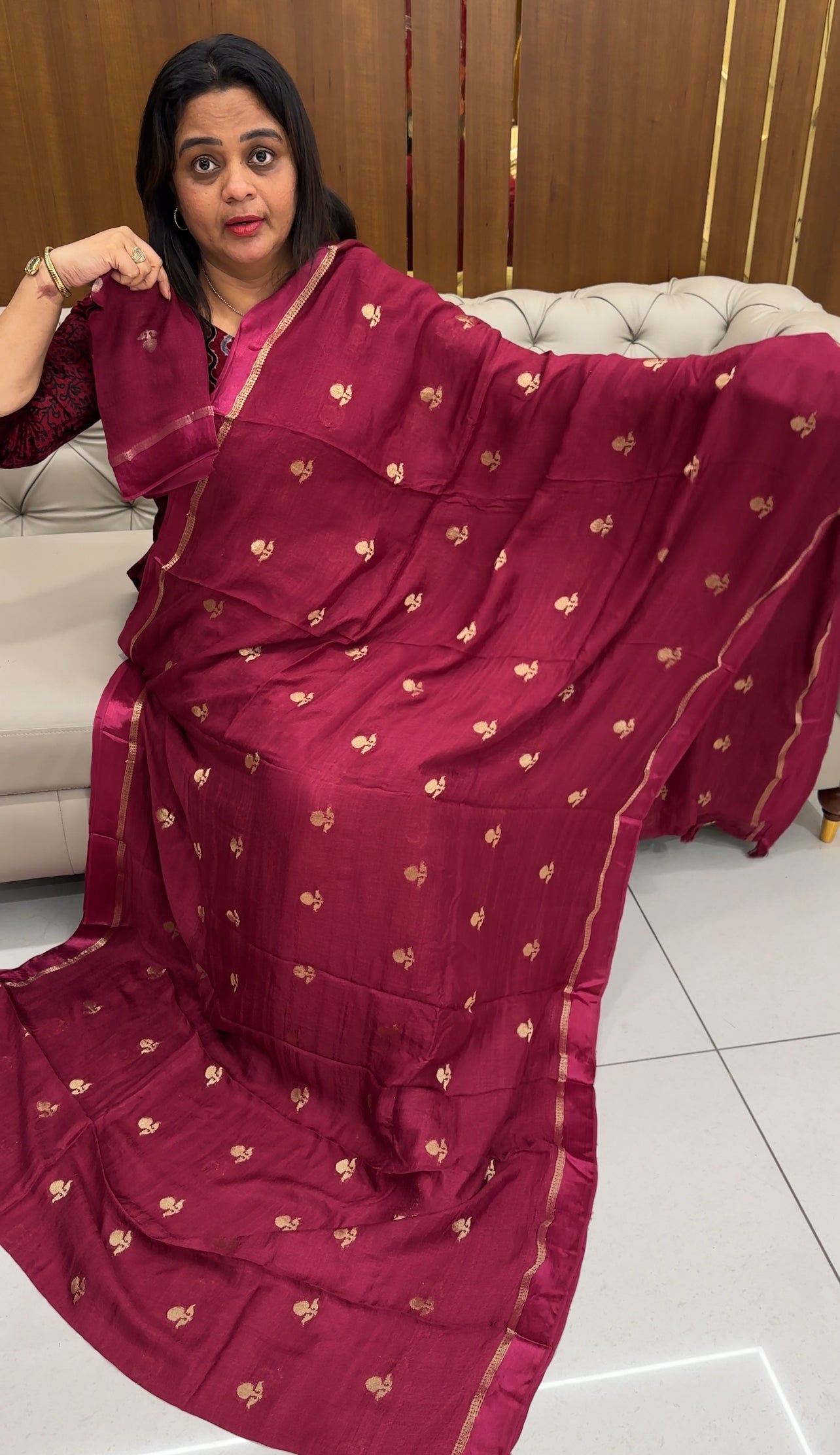 SEMI BANARASI SAREES - IHA  27733