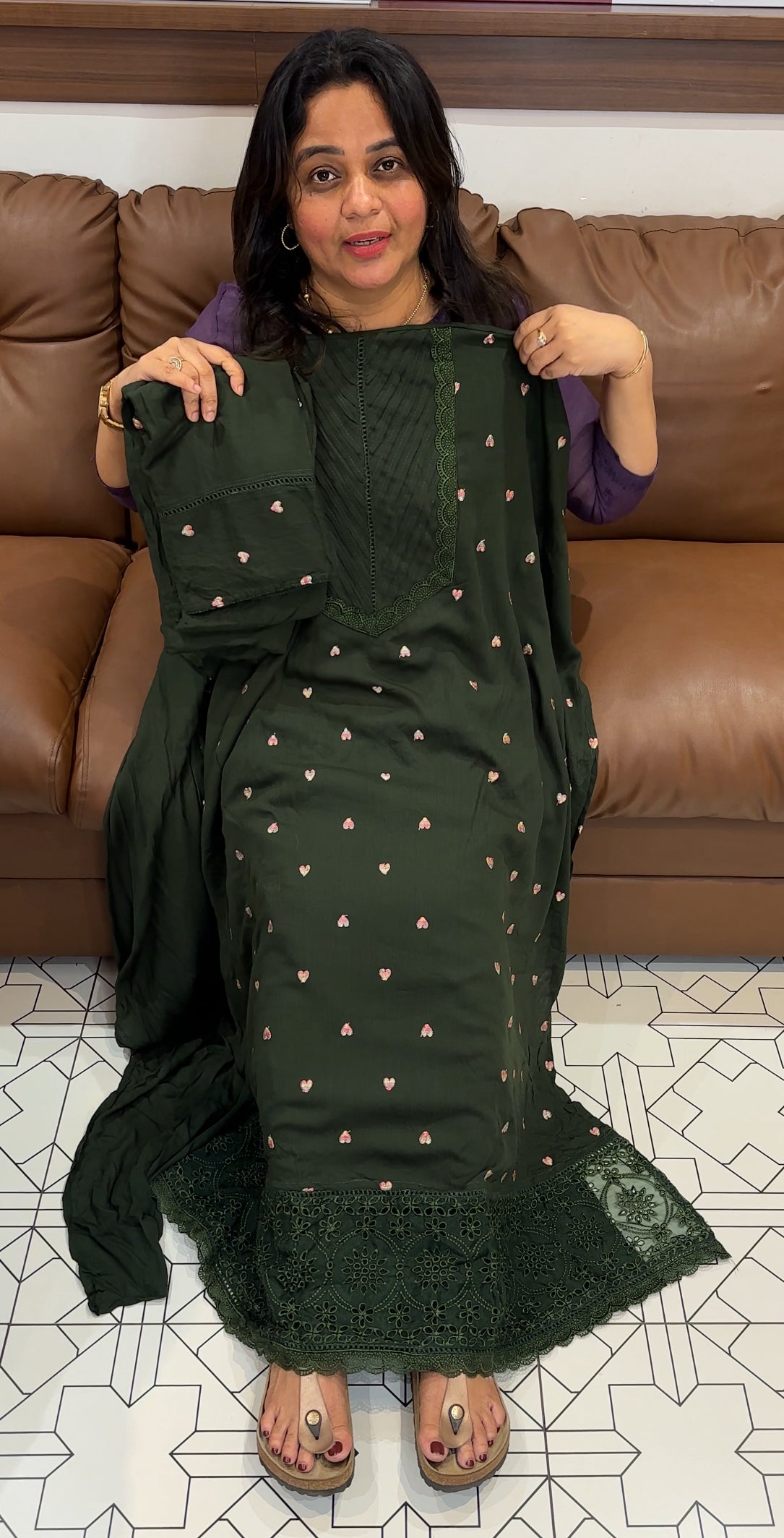 CRUSHED RAYON UNSTITCHED SALWAR SUITS - IHA 27173