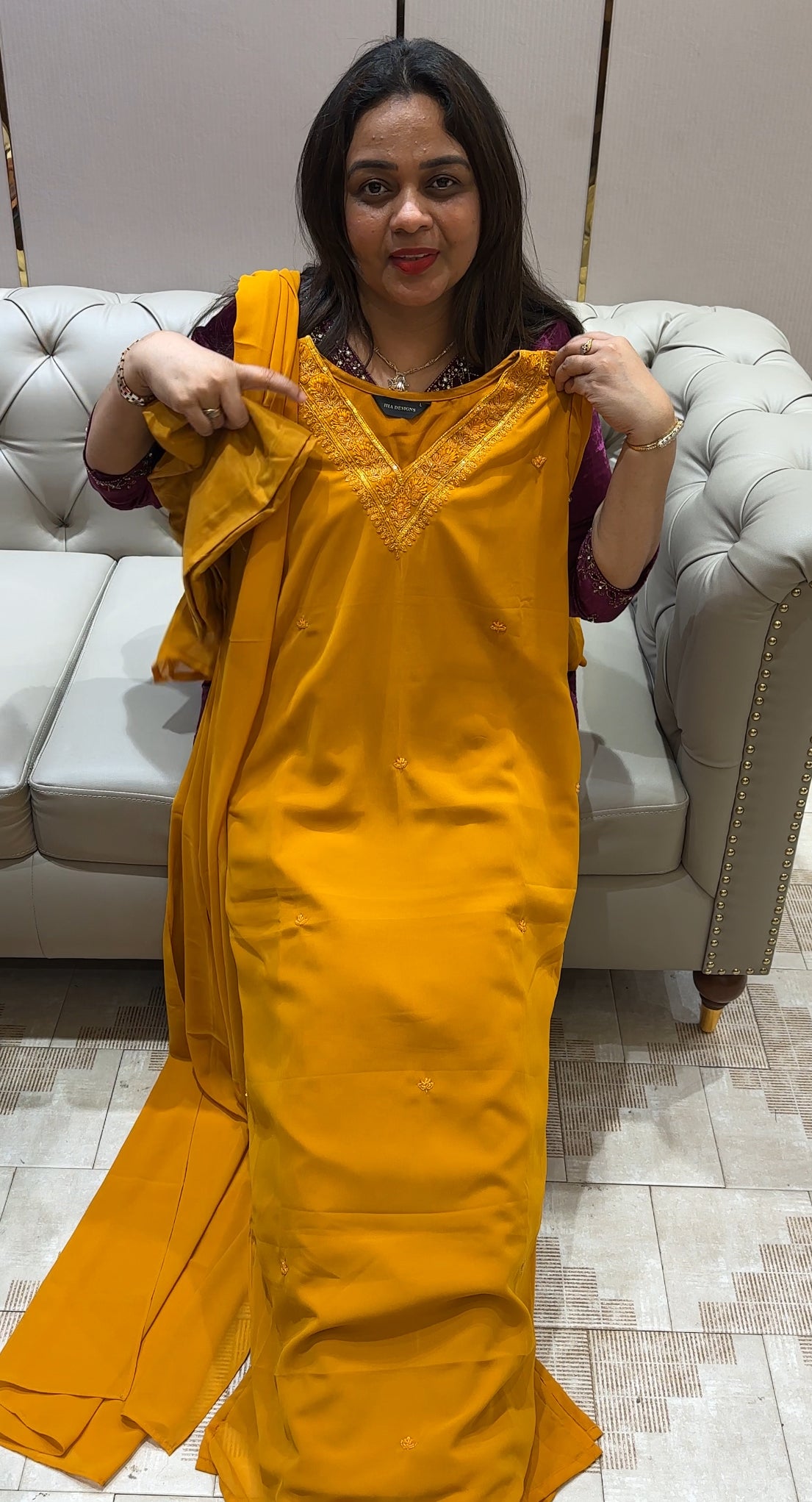 IHA'S IN-HOUSE TOP, BOTTOM AND DUPATTA - IHA 21391