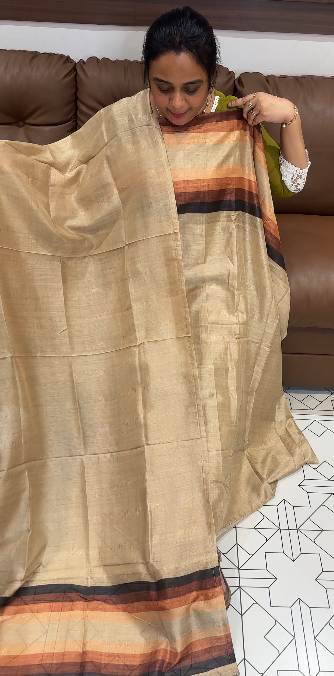 SEMI RAW SILK UNSTITCHED SALWAR SUITS - IHA 26300