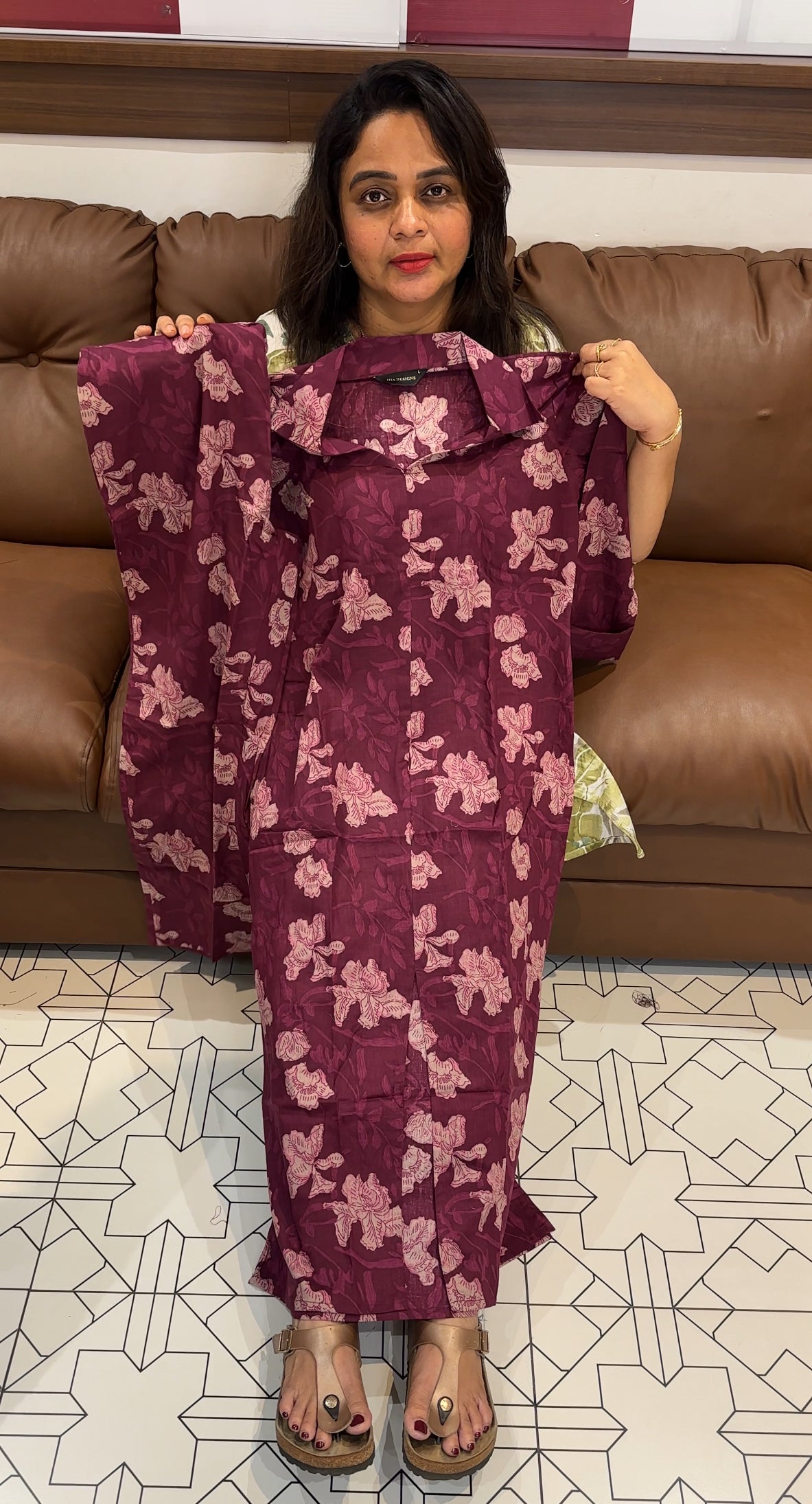 PRINTED COTTON TOP AND BOTTOM - IHA 26310