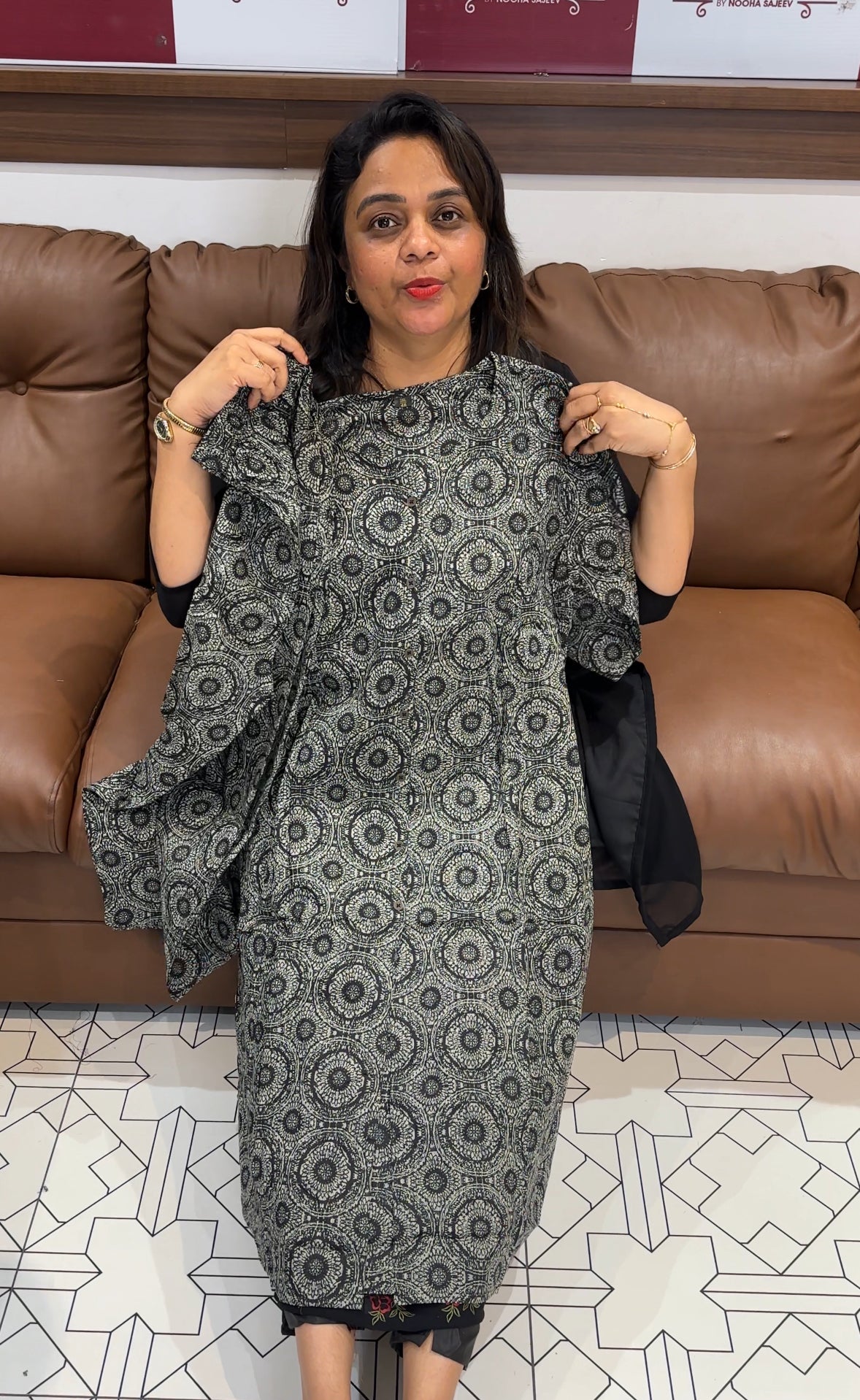 PRINTED COTTON TOP AND BOTTOM - IHA 24910