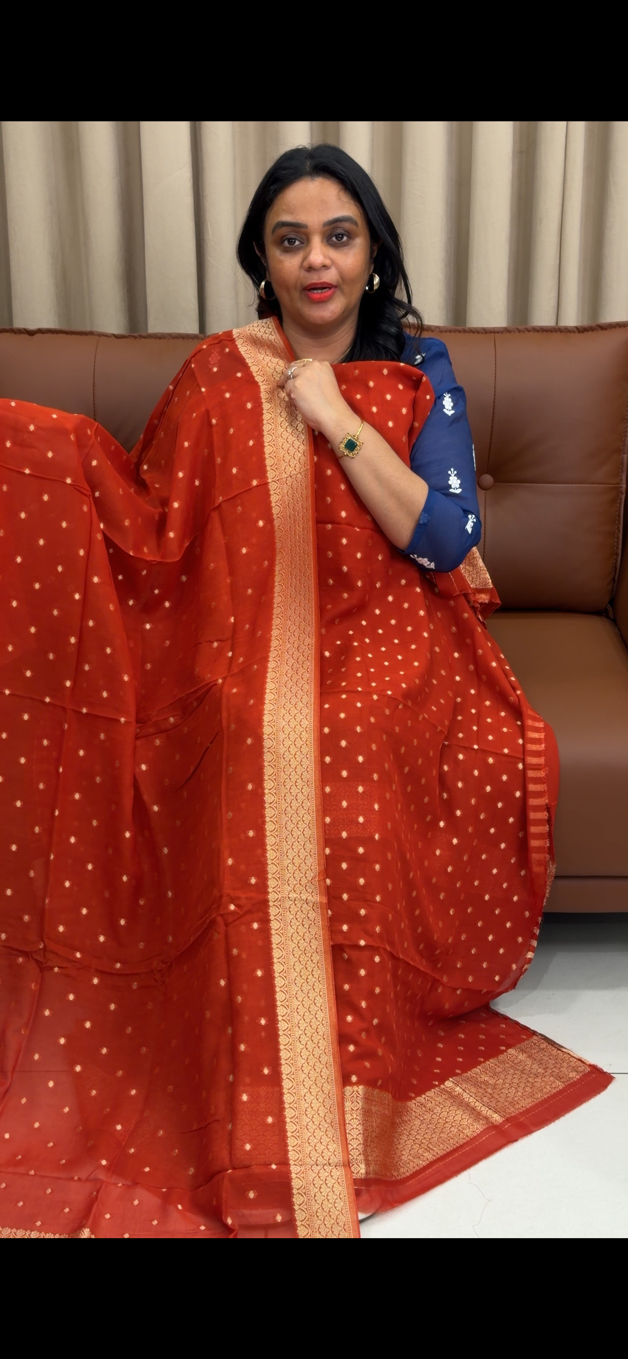 VISCOSE GEORGETTE BANARASI UNSTITCHED SALWAR SUITS - IHA 33555