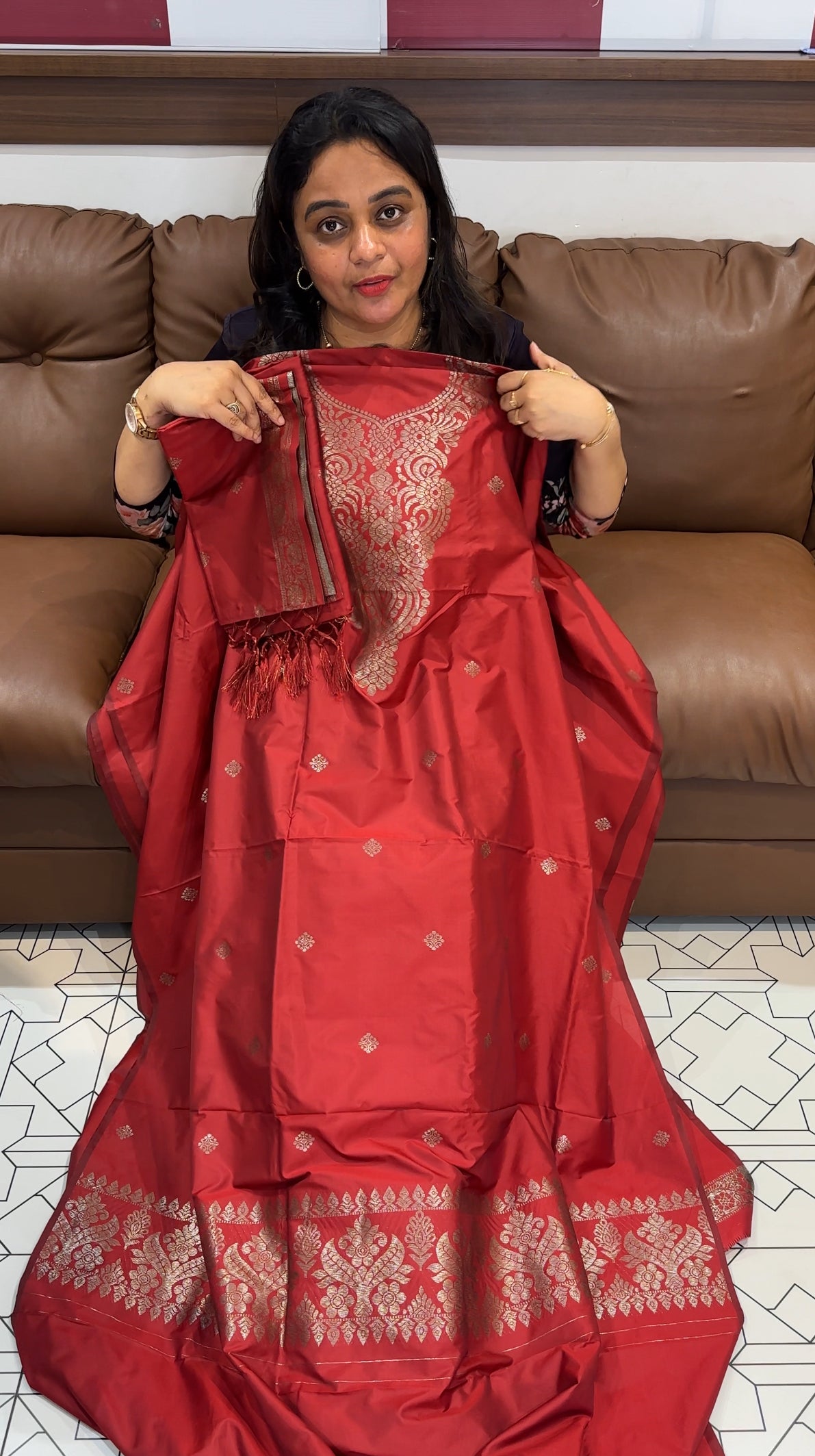 SEMI KATAN UNSTITCHED SALWAR SUITS - IHA 26597