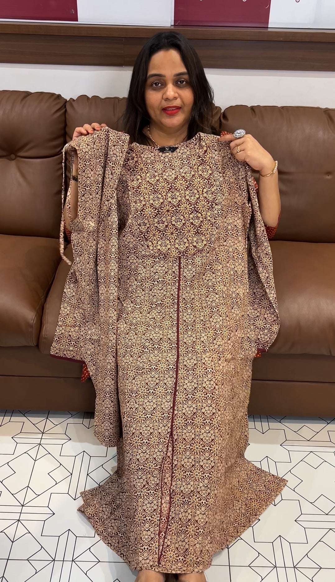 COTTON AJRAKH TOP AND BOTTOM - IHA 22813
