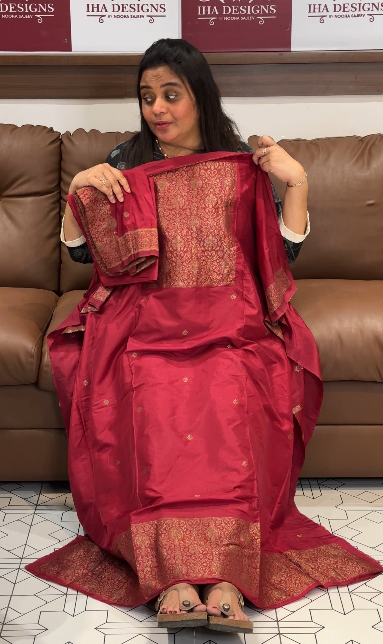 SEMI BANARASI UNSTITCHED SALWAR SUITS - IHA 27234