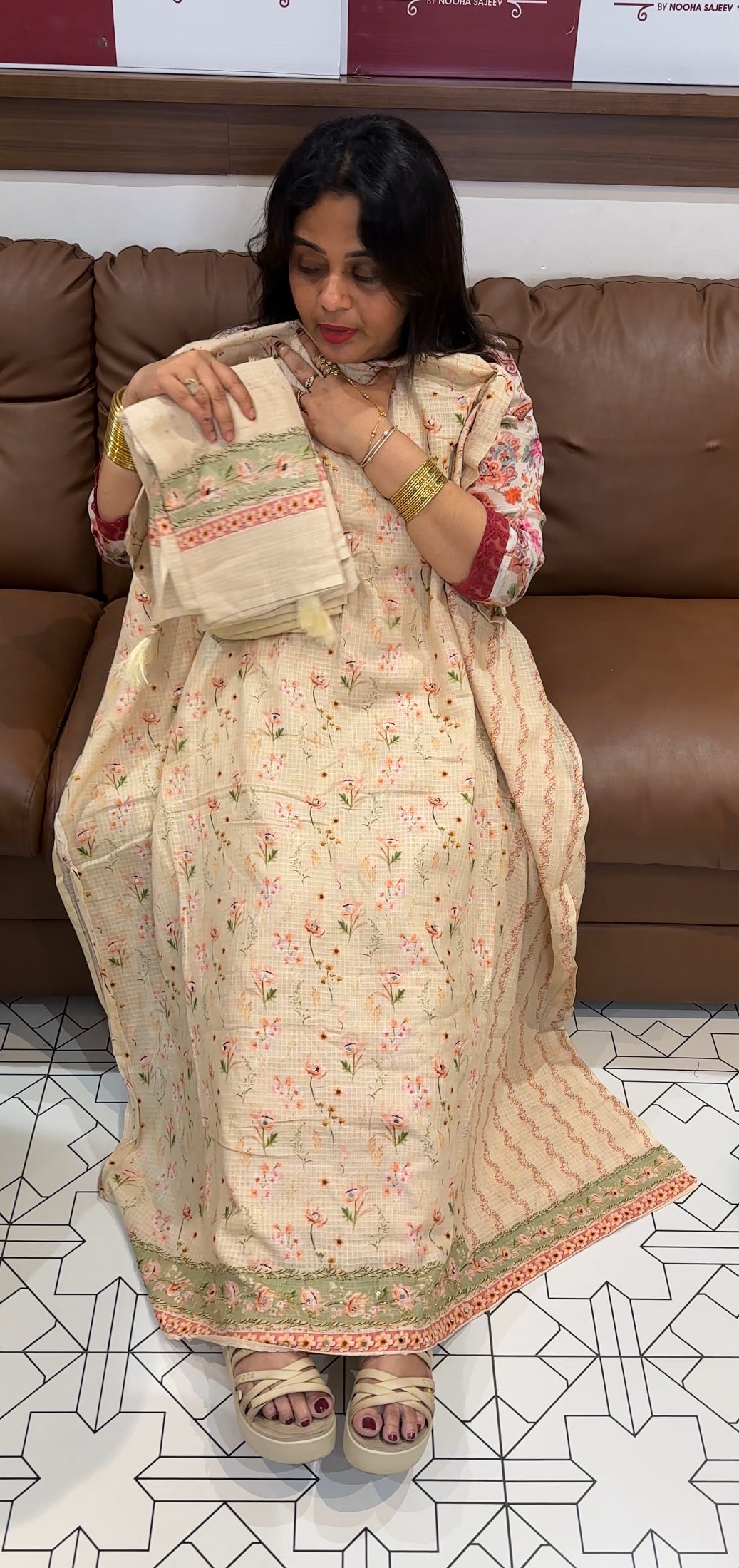 PRINTED COTTON UNSTITCHED SALWAR SUITS - IHA 26151