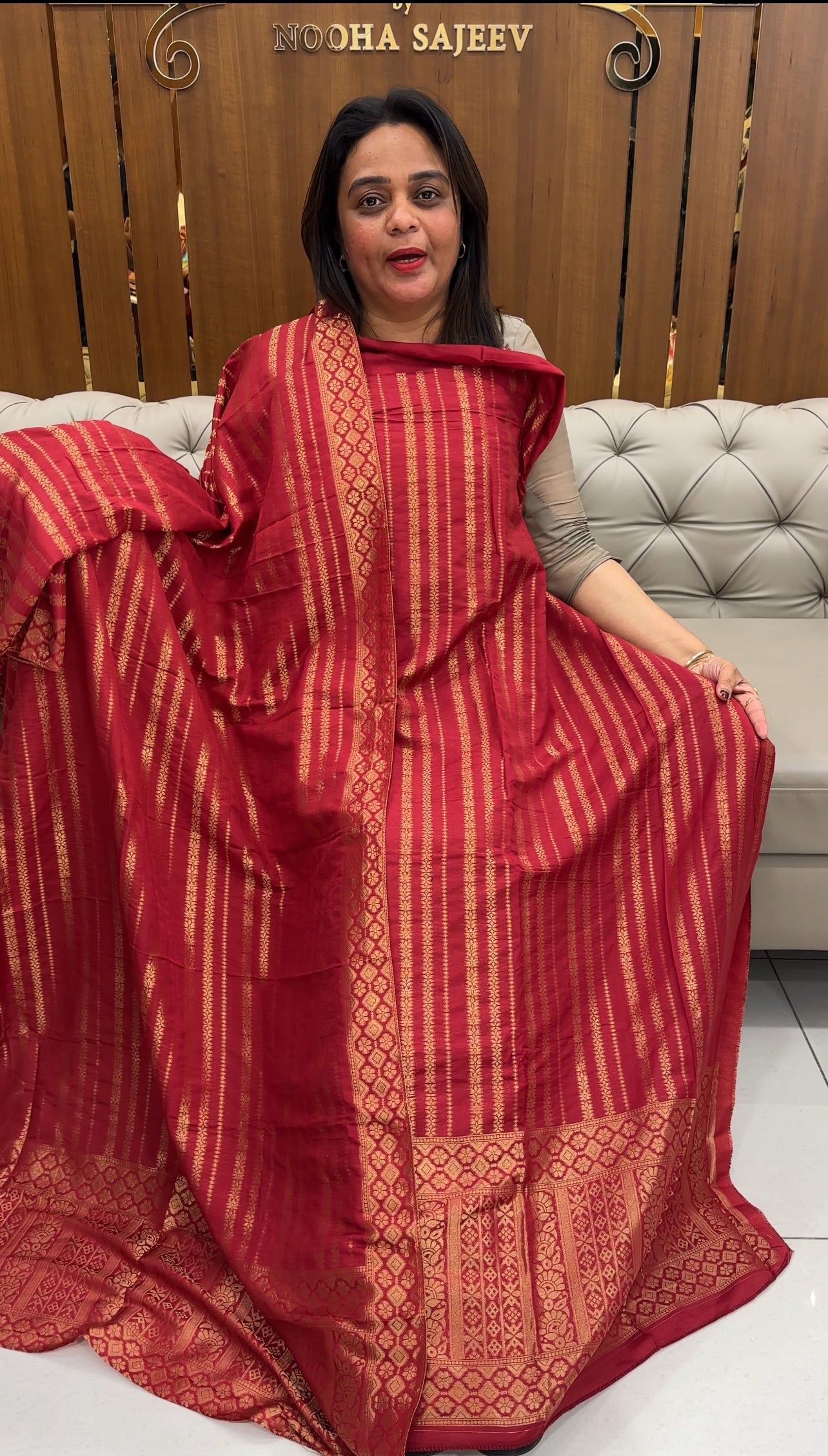 SEMI BANARASI UNSTITCHED SALWAR SUITA - IHA 25798