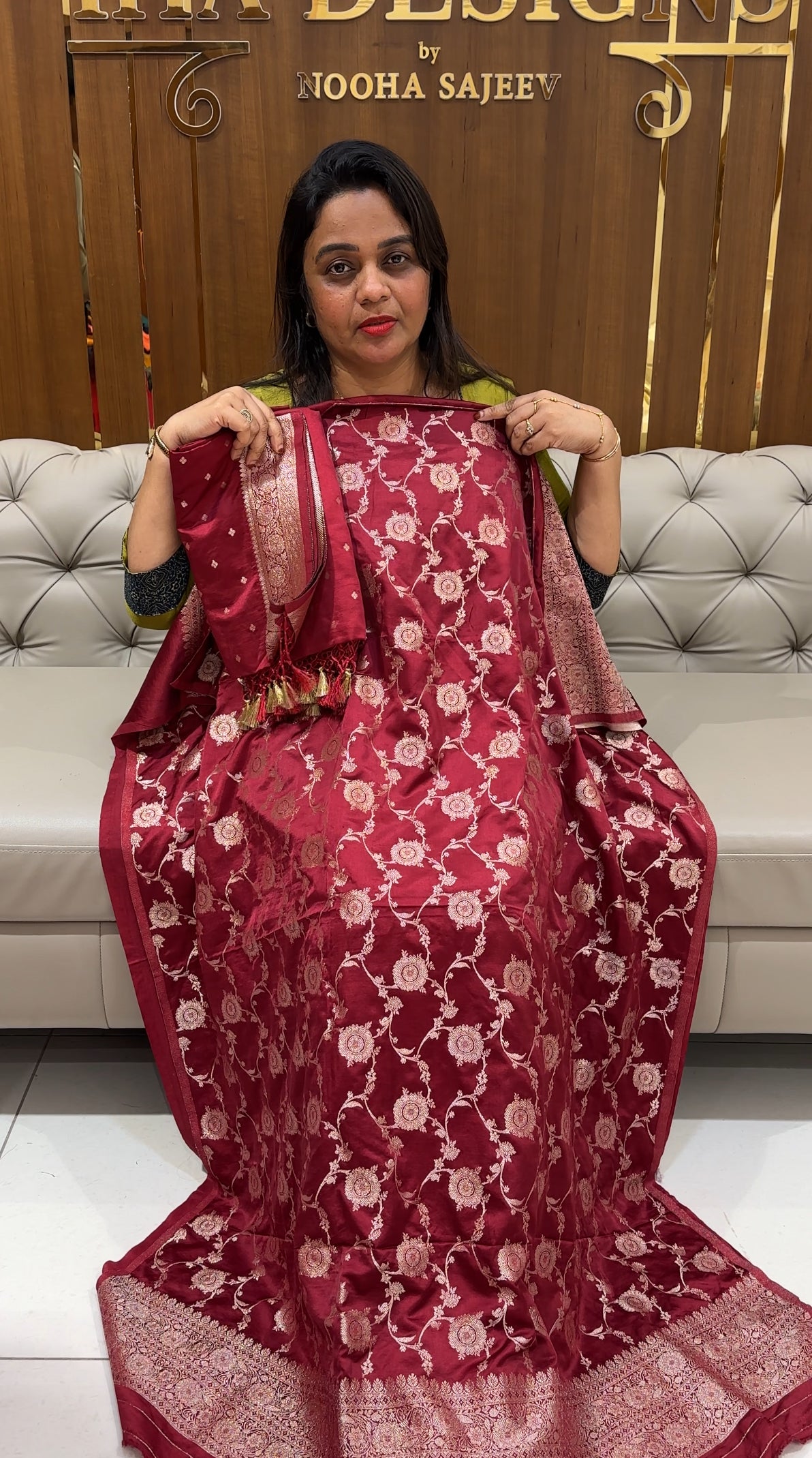 SATIN KATAN UNSTITCHED SALWAR SUITS - IHA 24594