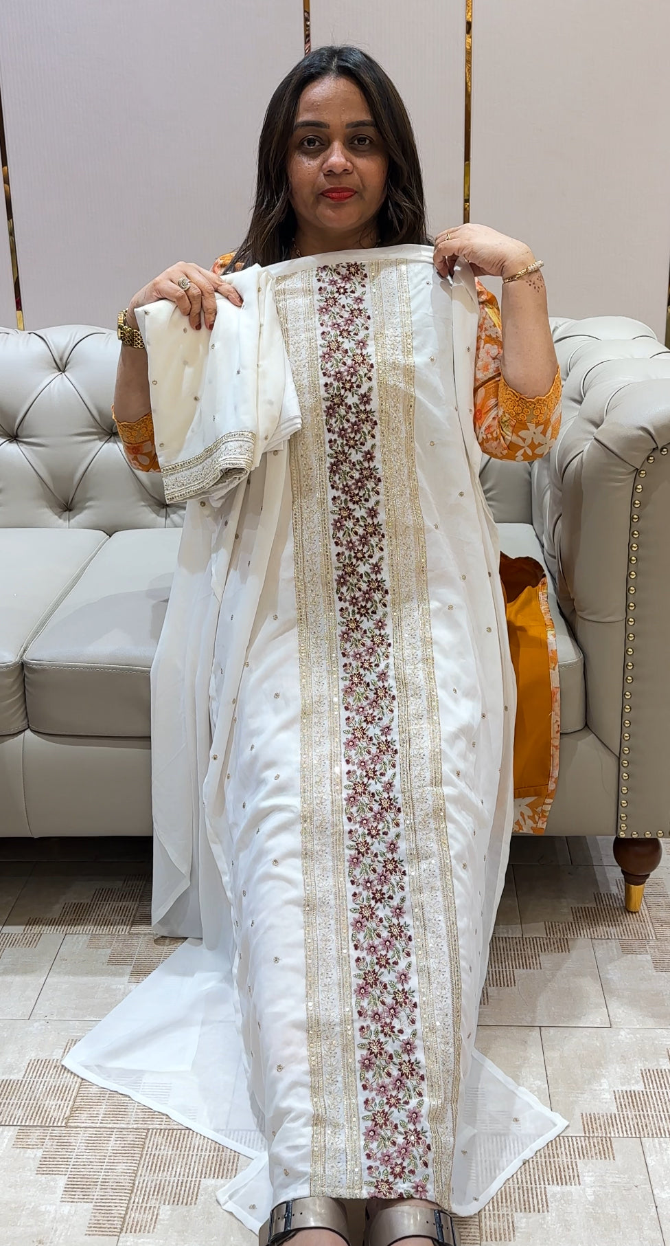 FAUX GEORGETTE UNSTITCHED SALWAR SUITS - IHA 22209