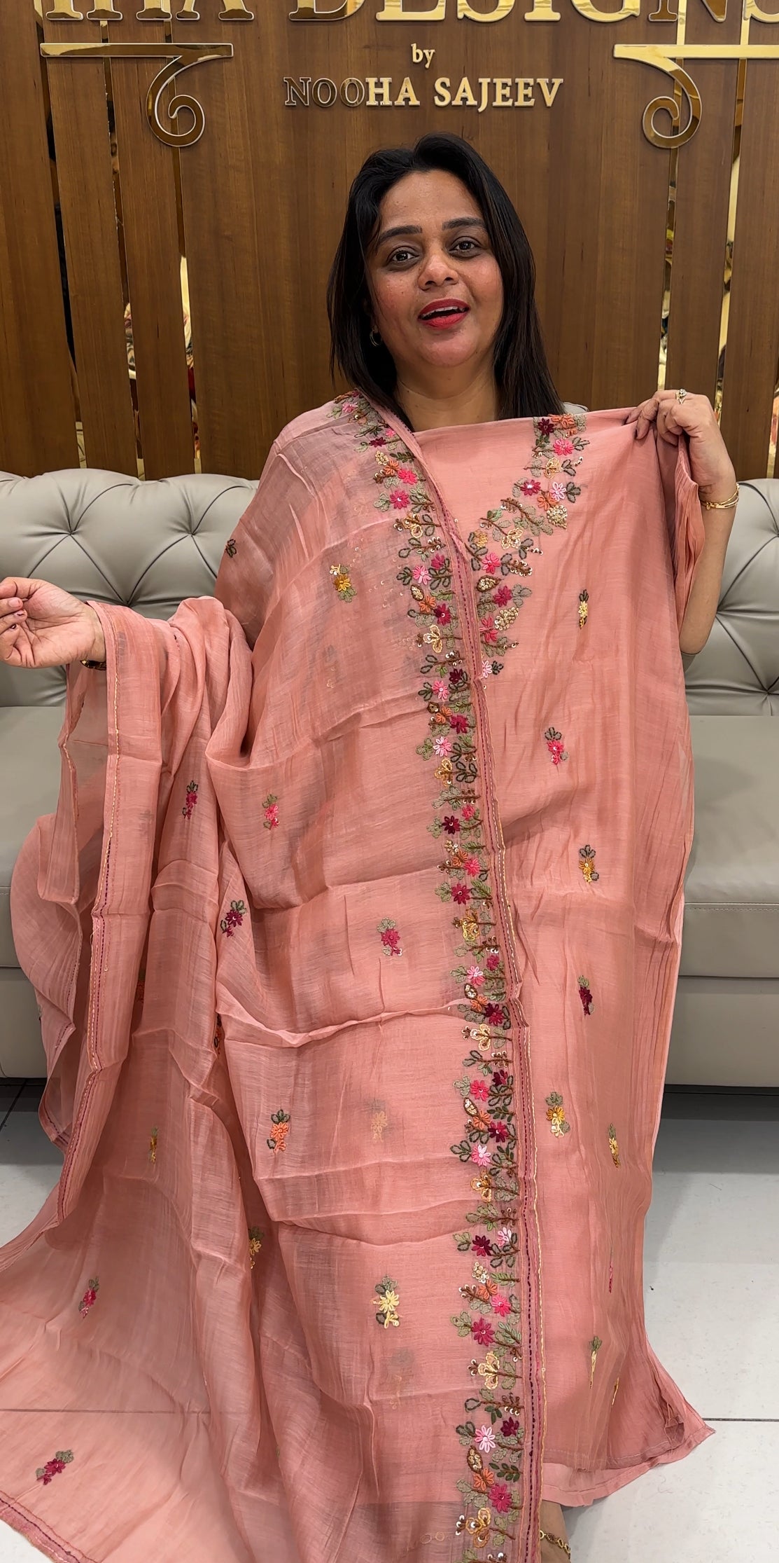 MALAI CHANDERI UNSTITCHED SALWAR SUITS - IHA 25814