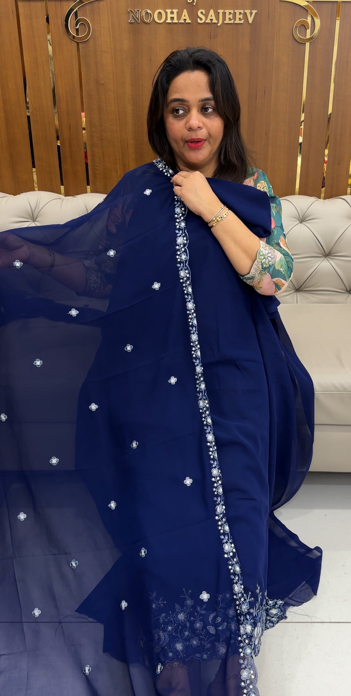FAUX GEORGETTE UNSTITCHED SALWAR SUITS - IHA 25719