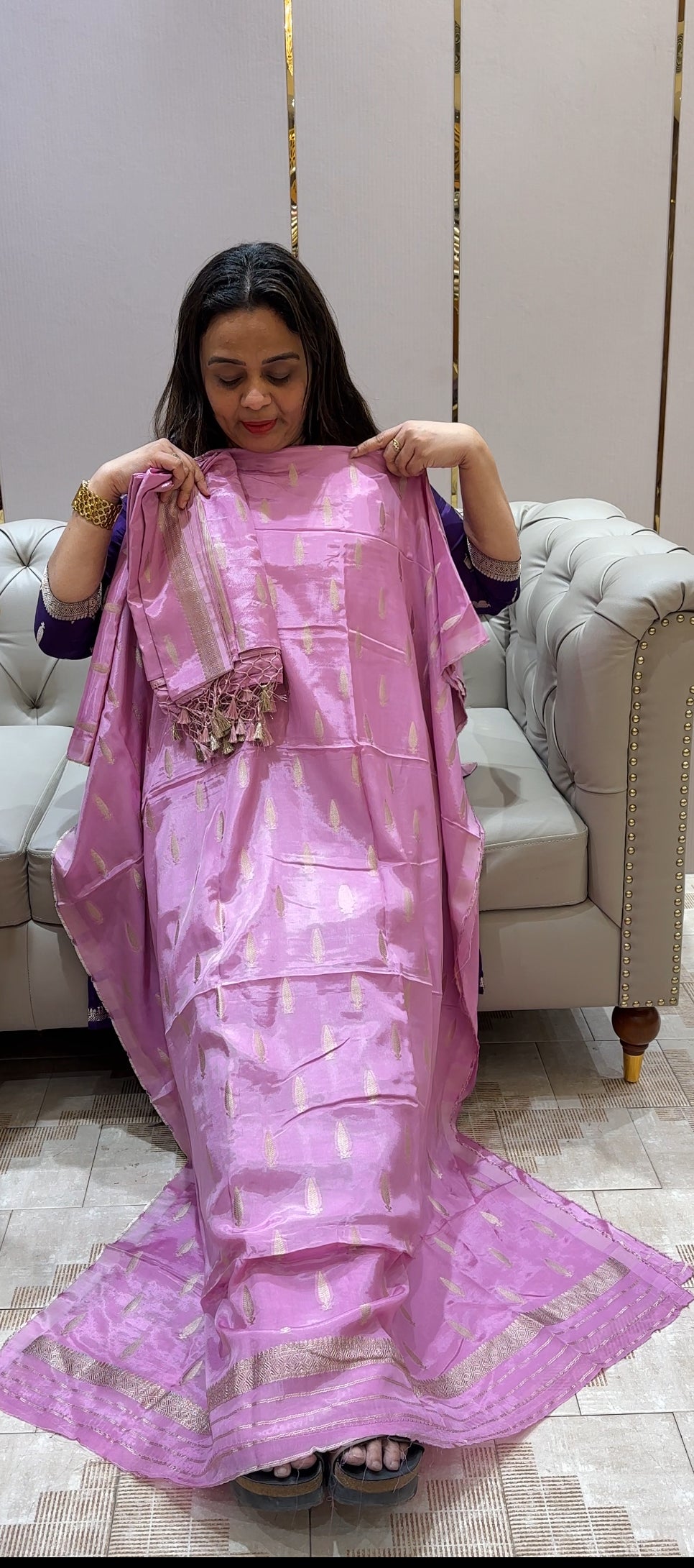 BANARASI UNSTITCHED SALWAR SUITS - IHA 21341